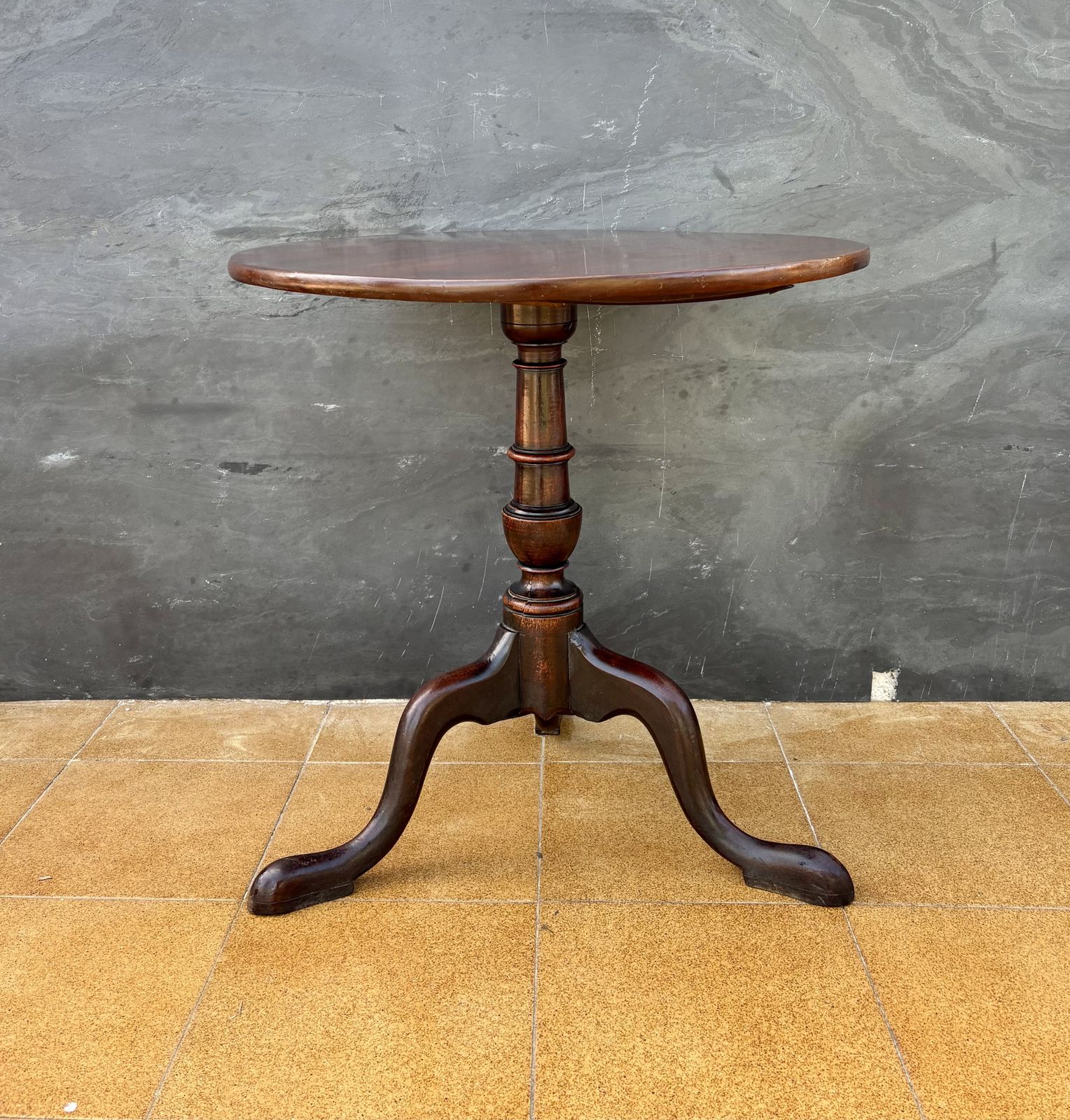 English Georgian Style Tripod Wine Table, Early 20th Century photo buy