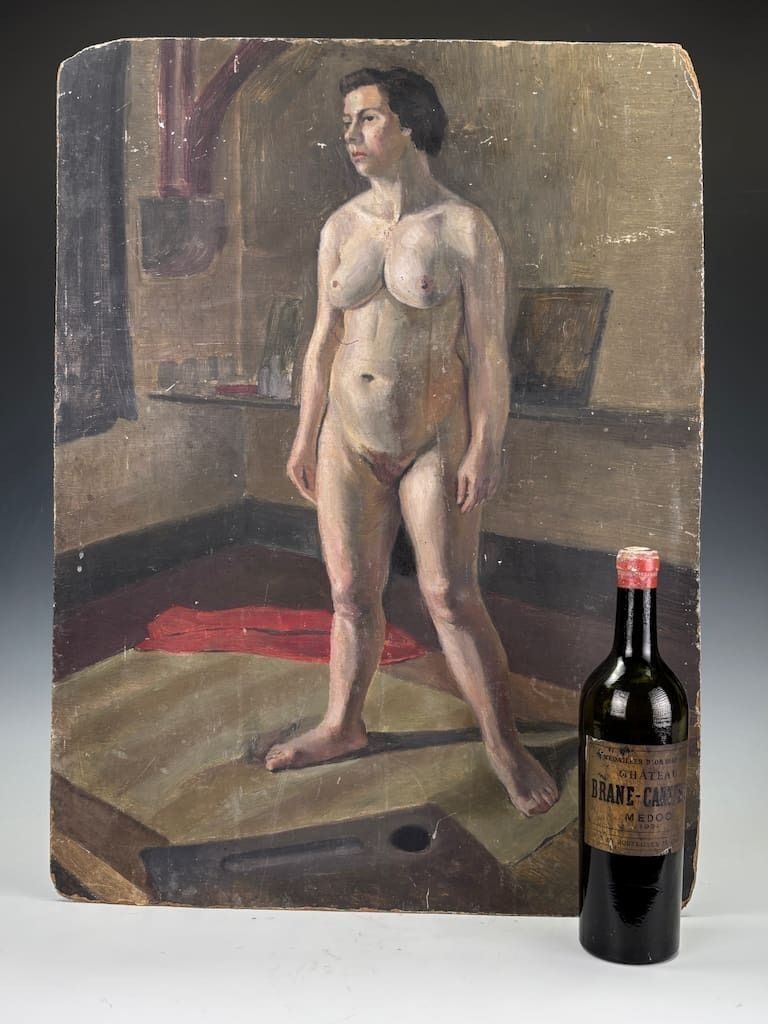 Art | Geoffrey Underwood – Standing Female Nude In Studio (C. 1950) photo for sale