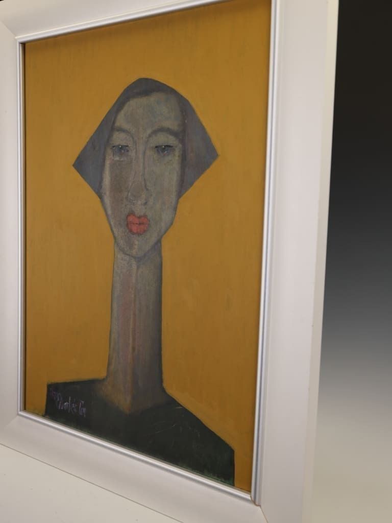 Art | Head Mistress — Masterful Modernist Painting By Harry Charles Tim (Framed & Signed) photo Art