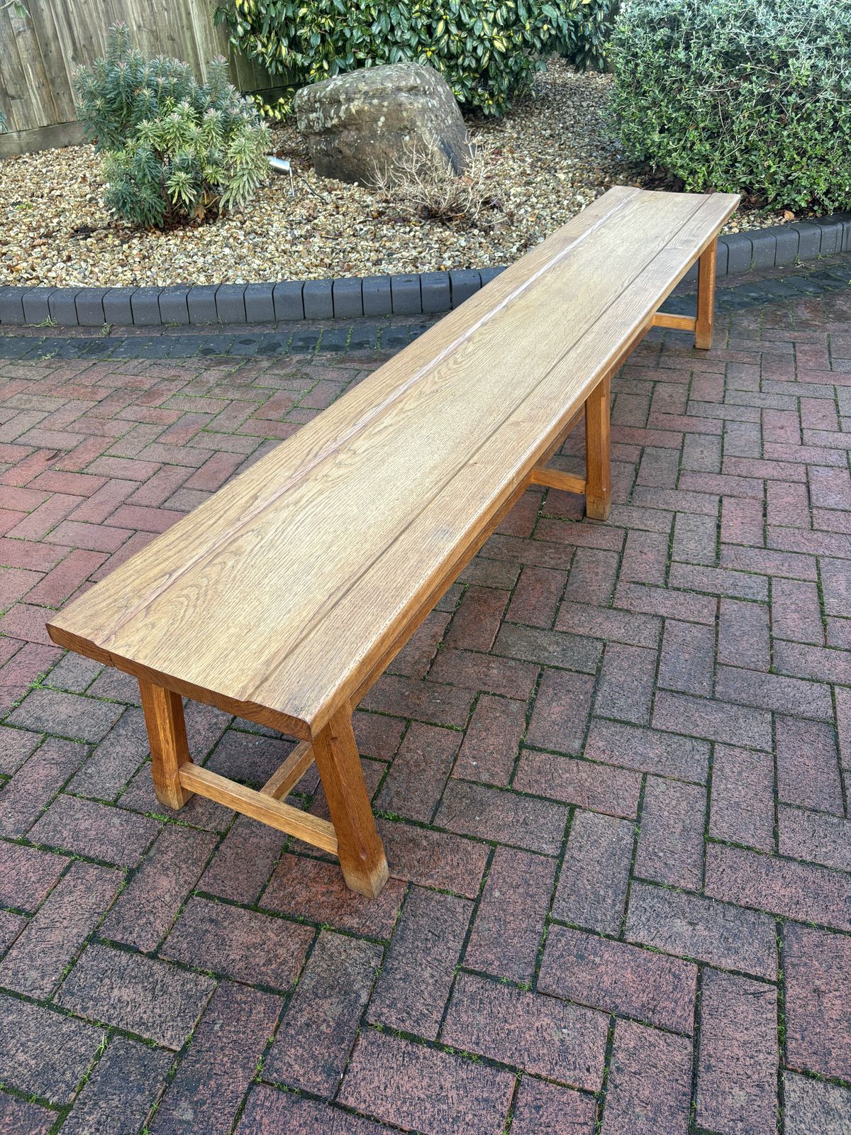 Cotswold School Oak Long Bench photo Furniture
