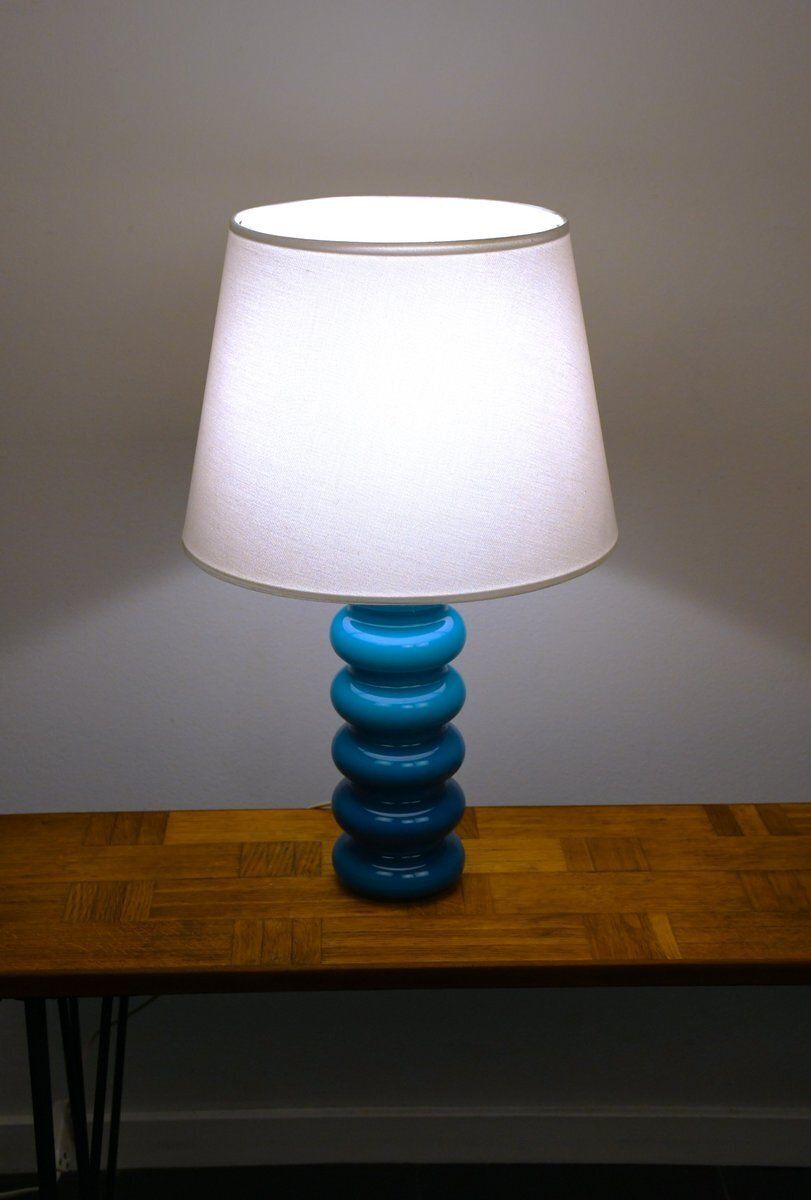 Swedish Art Glass Table Lamp By P O Ström For Alsterfors, 1960s photo buy