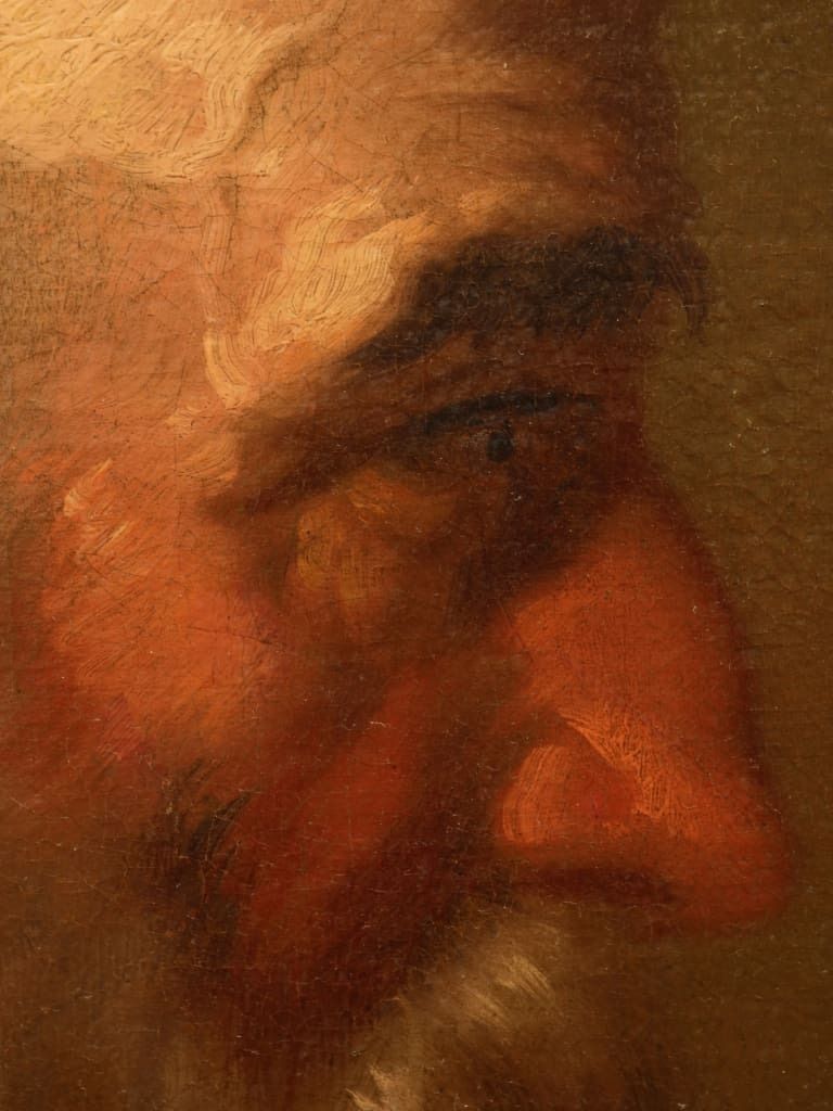 Antique Oil Portrait Of An Elderly Gentleman photo buy