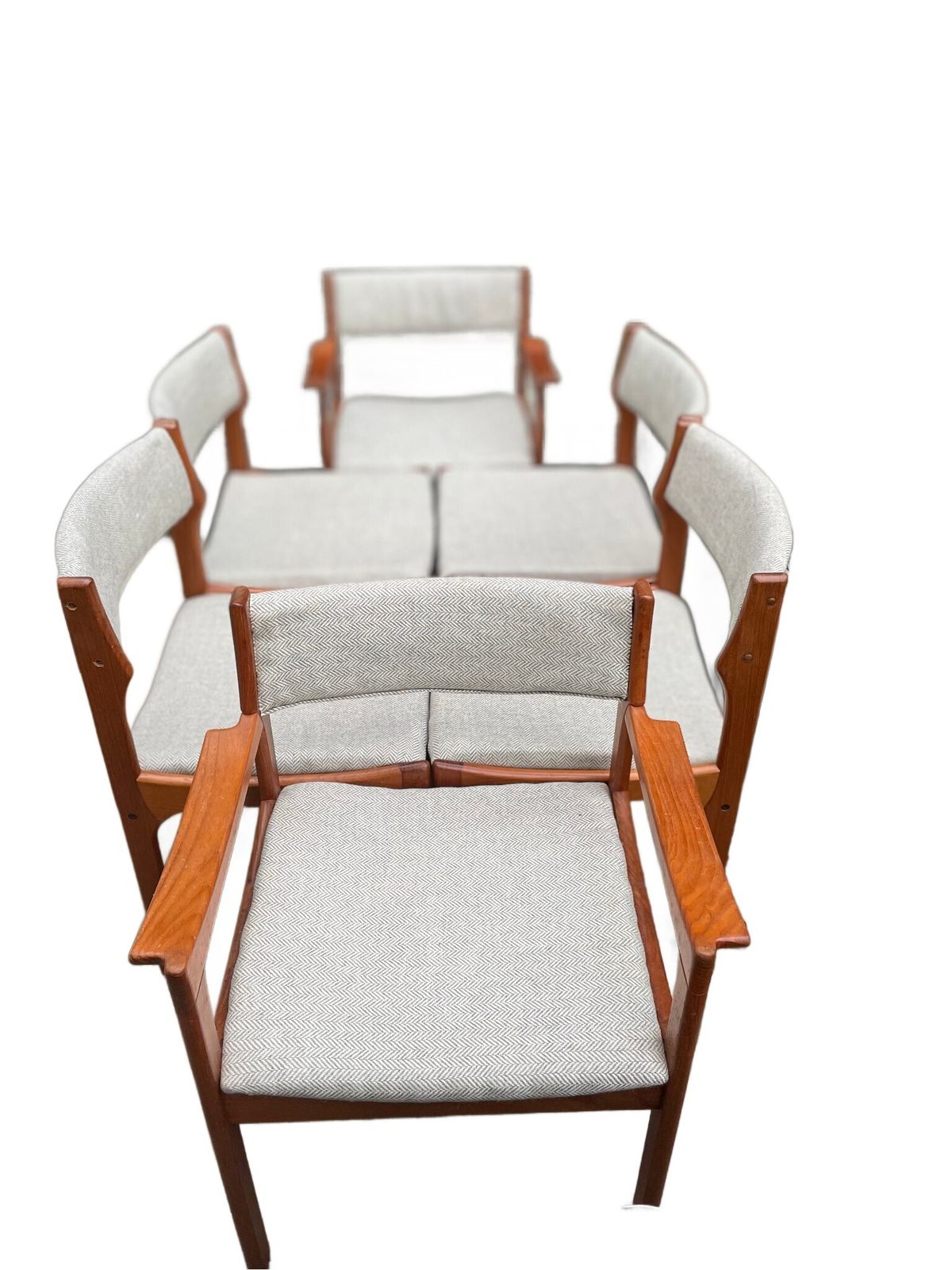 1395.0 Mid Century Teak Dining Chairs By Nils Jonsson For Hugo Troeds photo