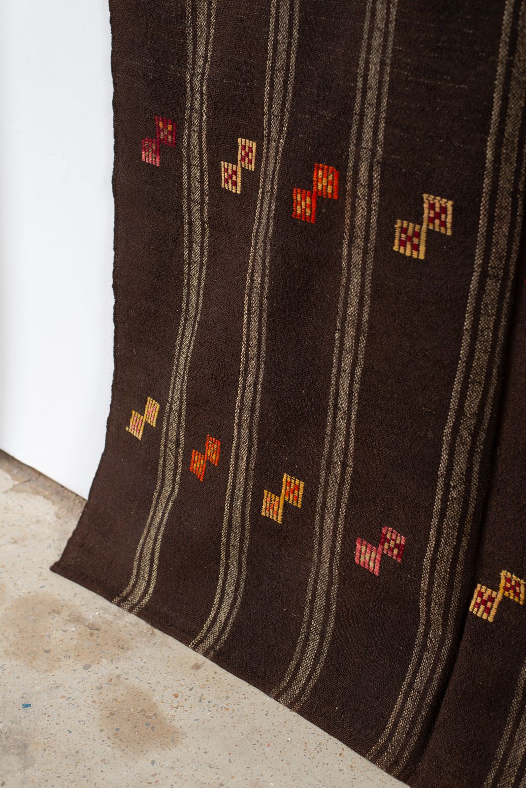 Vintage Flat Weave Turkish Wool And Goat Hair Kilim C1960 photo Textiles