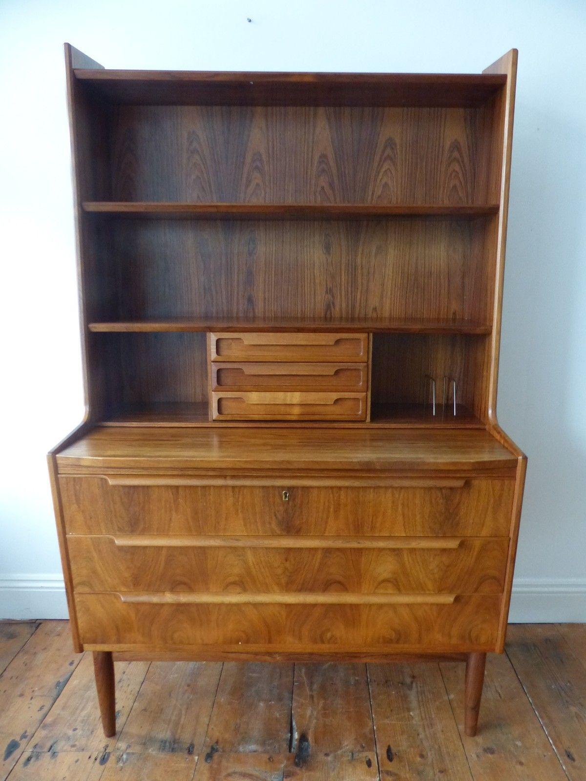 Vintage Danish Mid Century 60's Rosewood Secretaire Cabinet Brdr Larsen Delivery photo 849.0