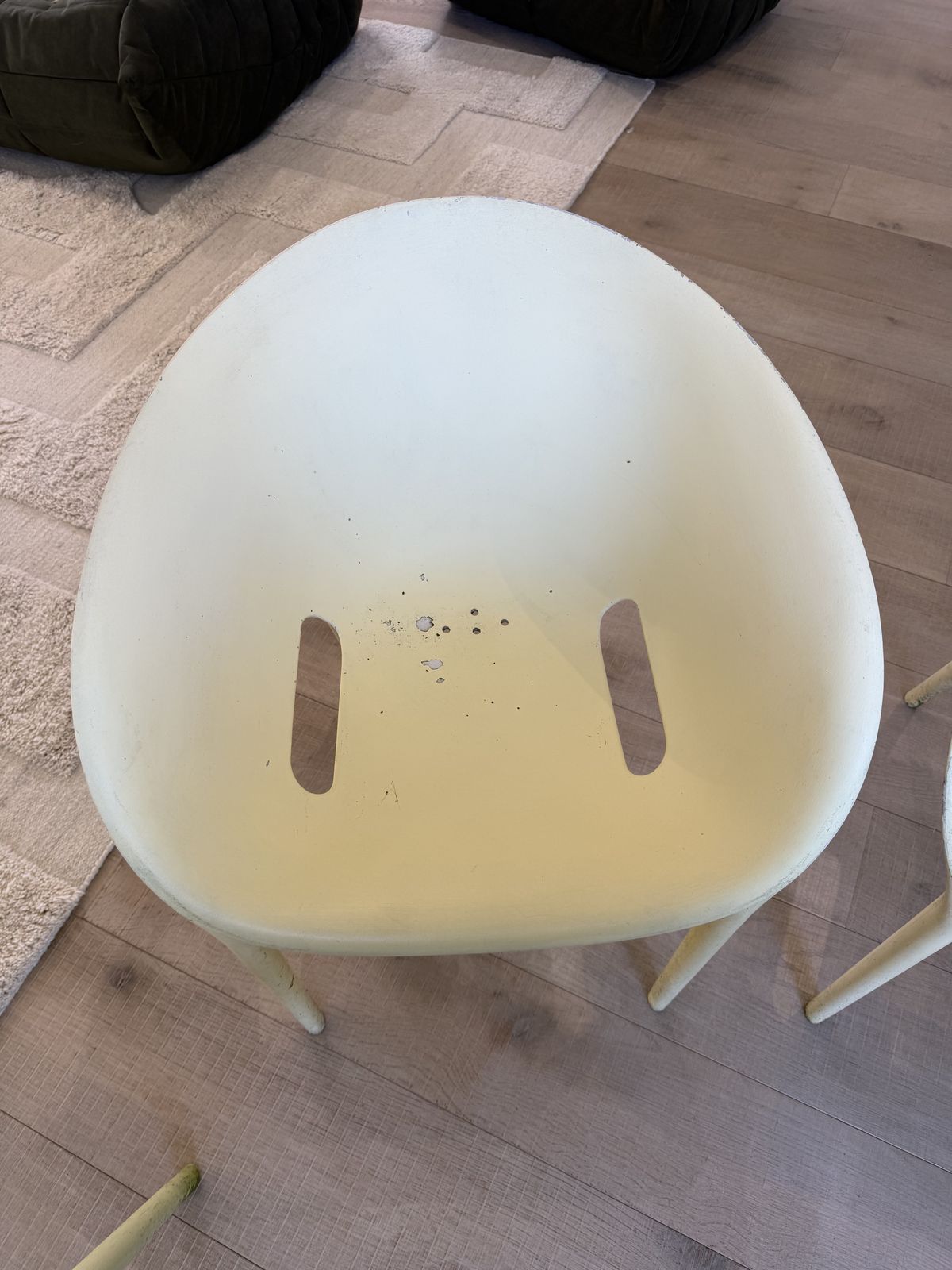 Set Of 5 Philippe Starck “Soft Egg” Chairs — 2 Yellow, 3 Green photo furniture