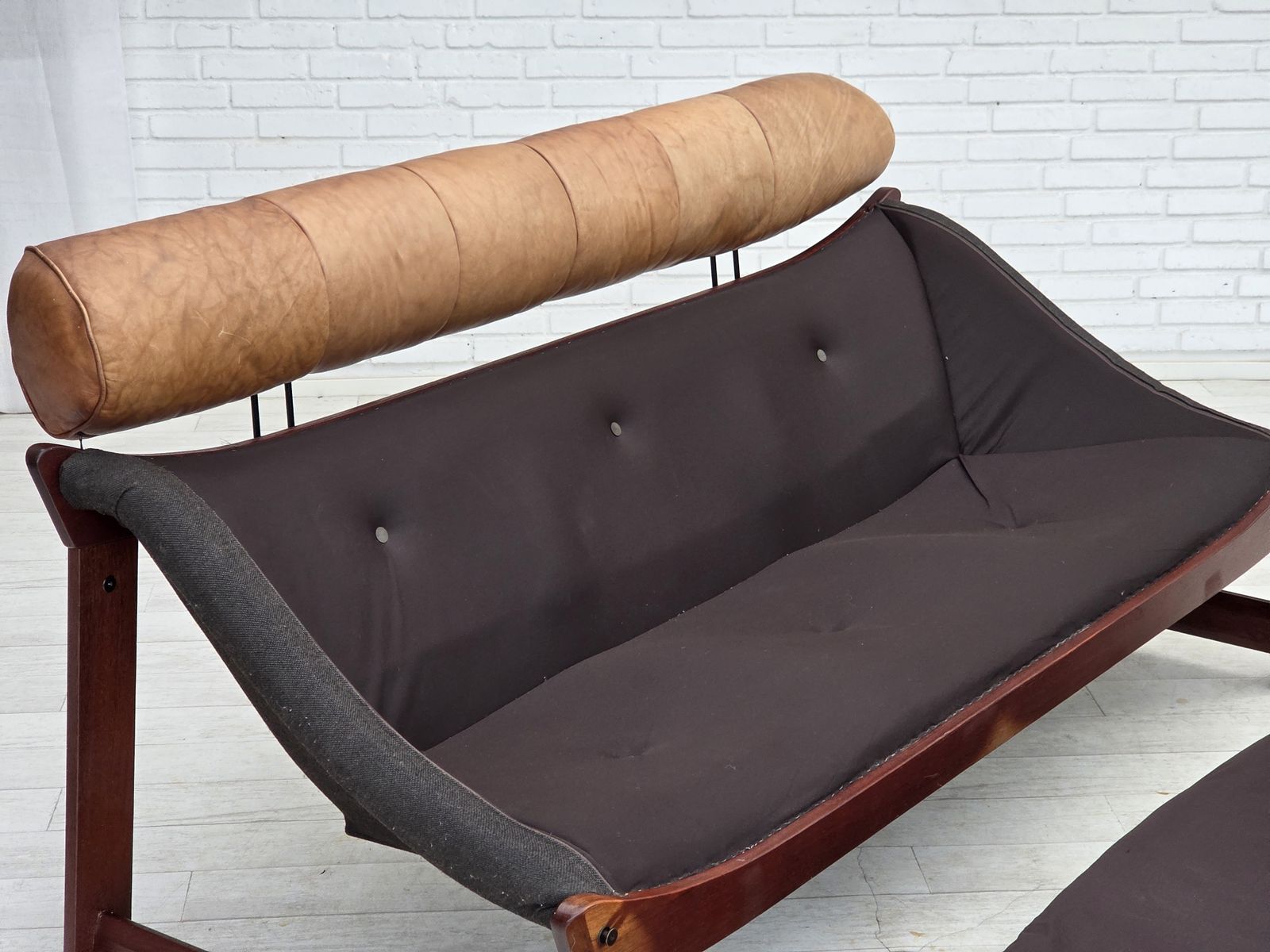 Furniture 1970s, Norwegian Design By Jan Erik Lindgren, 2 Seater Sofa Model "Amazon". photo