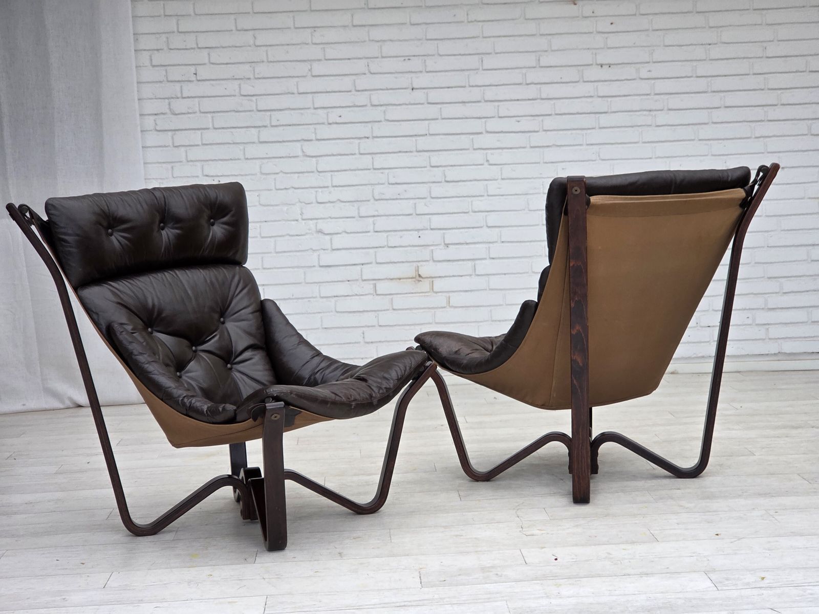 Jaren 1970, Noors Design Van Jim Myrstad, Loungestoel, Model "Viking". photo furniture
