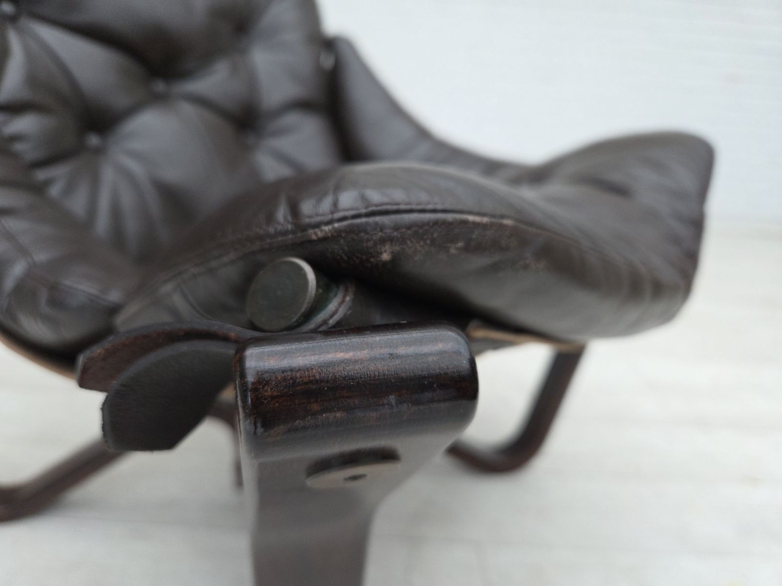 Jaren 1970, Noors Design Van Jim Myrstad, Loungestoel, Model "Viking". photo vintage