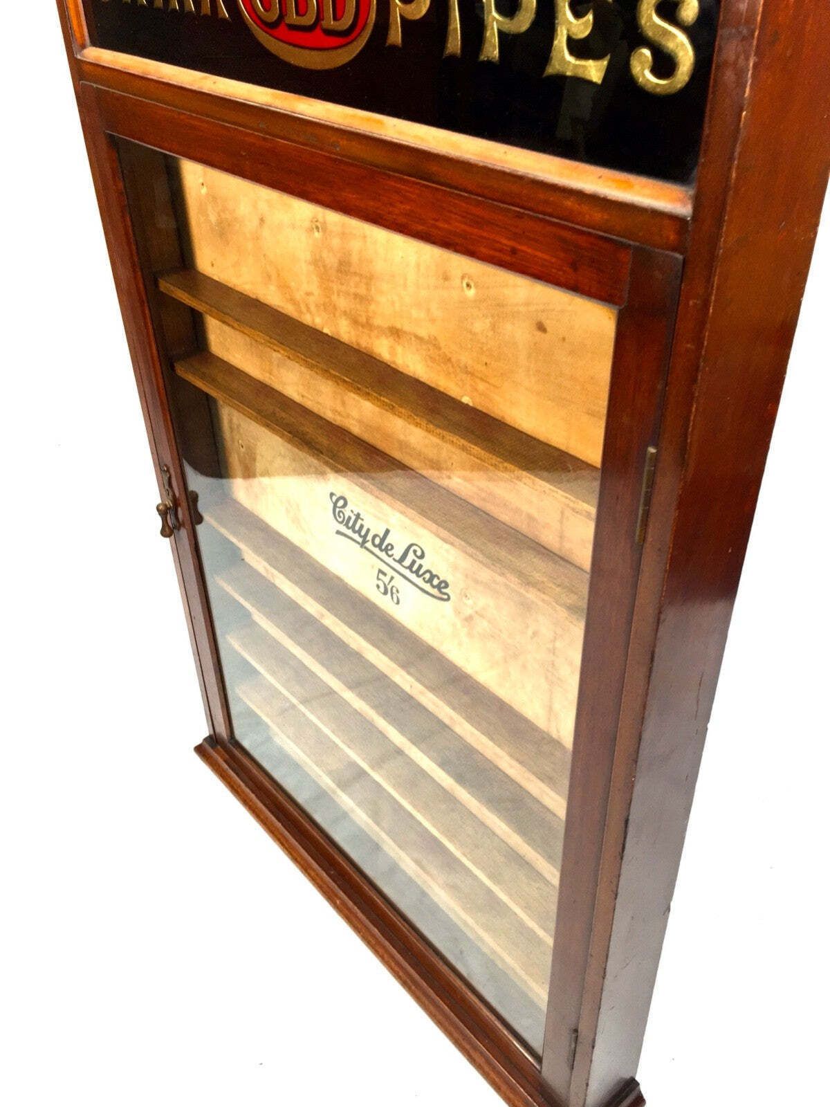 Wooden & Glass Fronted Display Cabinet For Briar Gbd Pipes photo 899.0