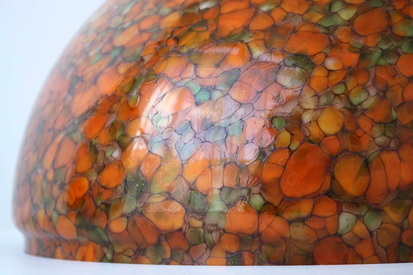 photo for sale Vintage Peill & Putzler Mushroom Lamp 1970s Large Orange Art Glass Table Lamp Mid Century Modern Germany