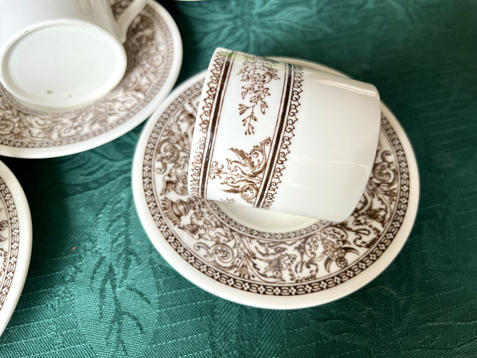 Mid Century Royal Doulton Steelite Anthemion Coffee Set X 6 photo Home Decor