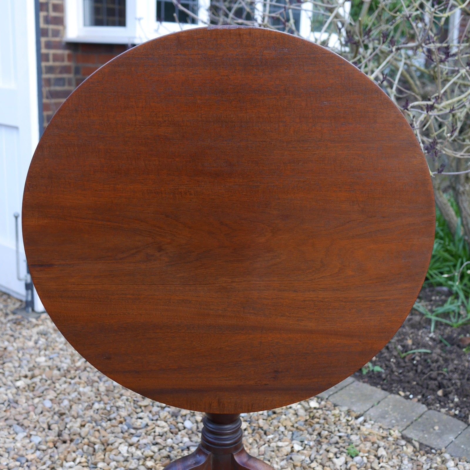 Antique 18th Century Georgian Cuban Mahogany Tripod Tilt Top Table #103062 photo 305.0
