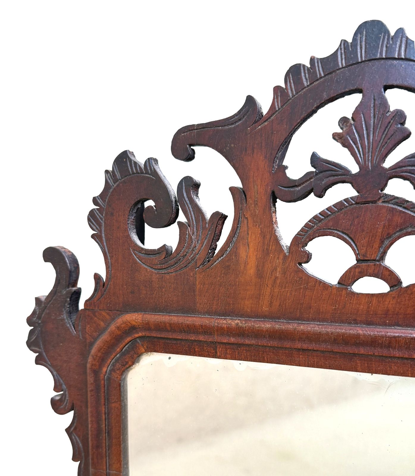 18th Century Georgian Walnut Wall Mirror (England, Circ 1760) photo for sale