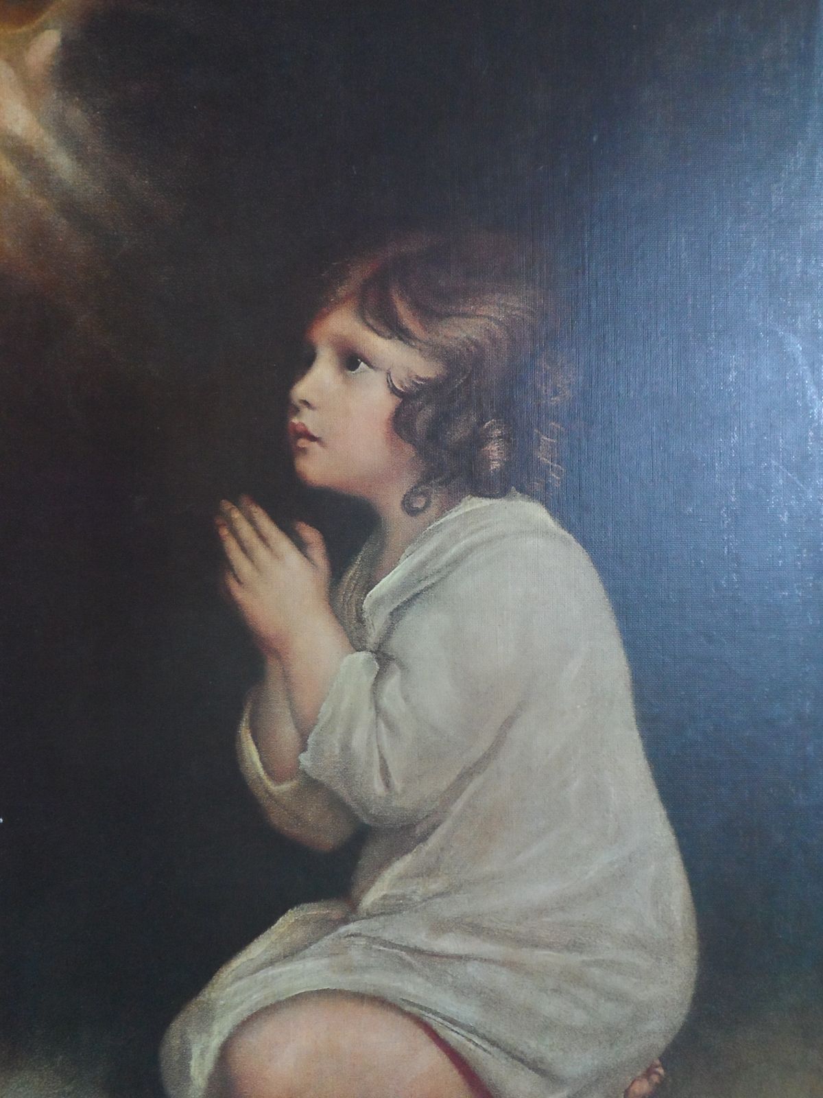 Large Vintage Framed Print The Infant Samuel   Sir Joshua Reynolds photo furniture