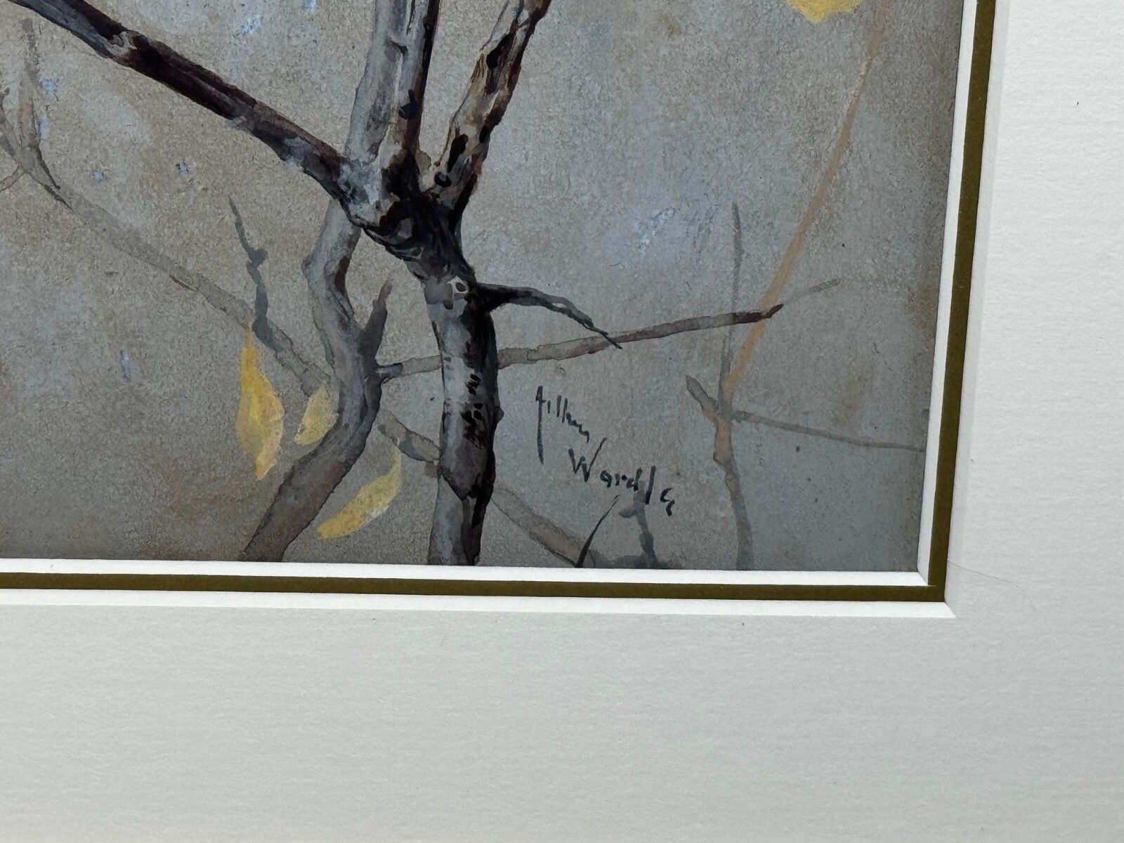 Art Victorian C1900 Antique Painting Apple Blossom Blue Tit Bird By Arthur Wardle photo