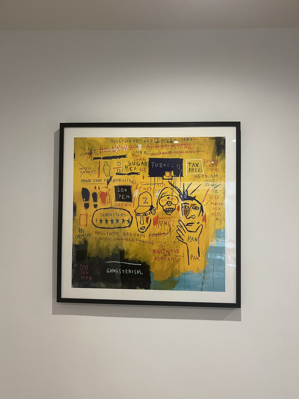 Jean Michel Basquiat Framed Poster Trumpet Hollywood Africans