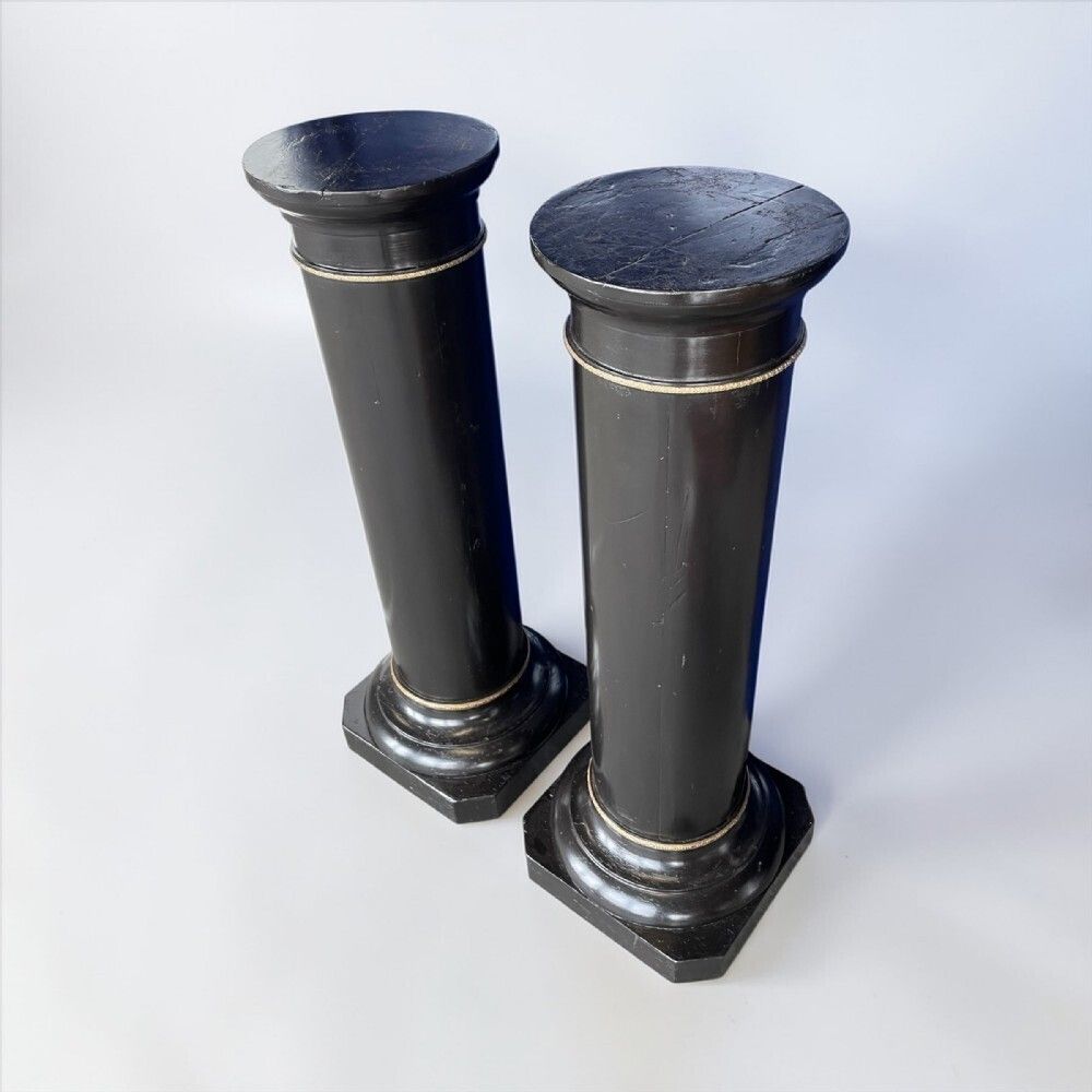 Quality Pair Of 19th Century Pedestals / Columns. photo vintage