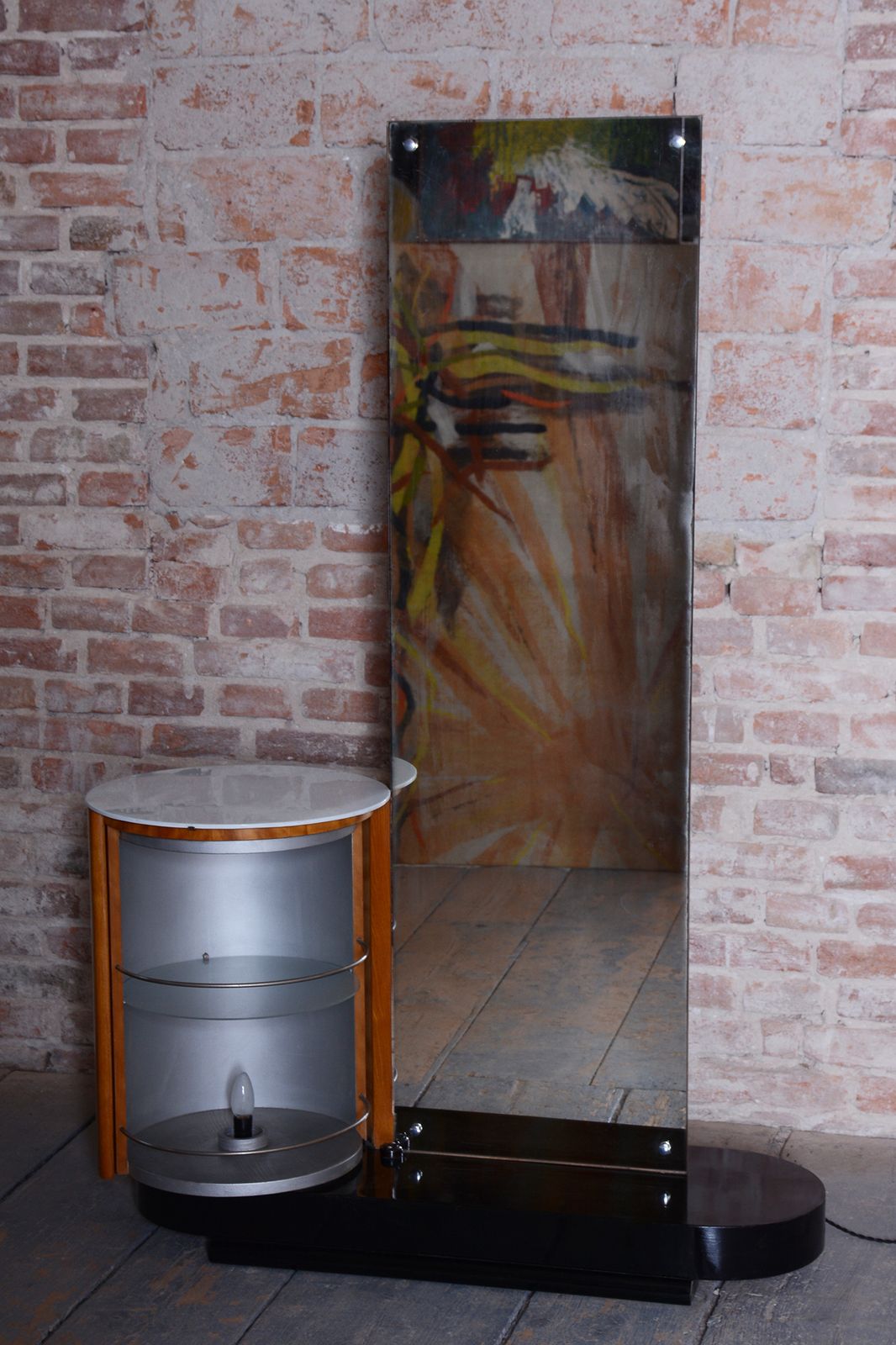 Restored Art Deco Dressing Mirror, By J. Halabala, Up Zavody, Ash, Czech, 1930s photo Home Decor