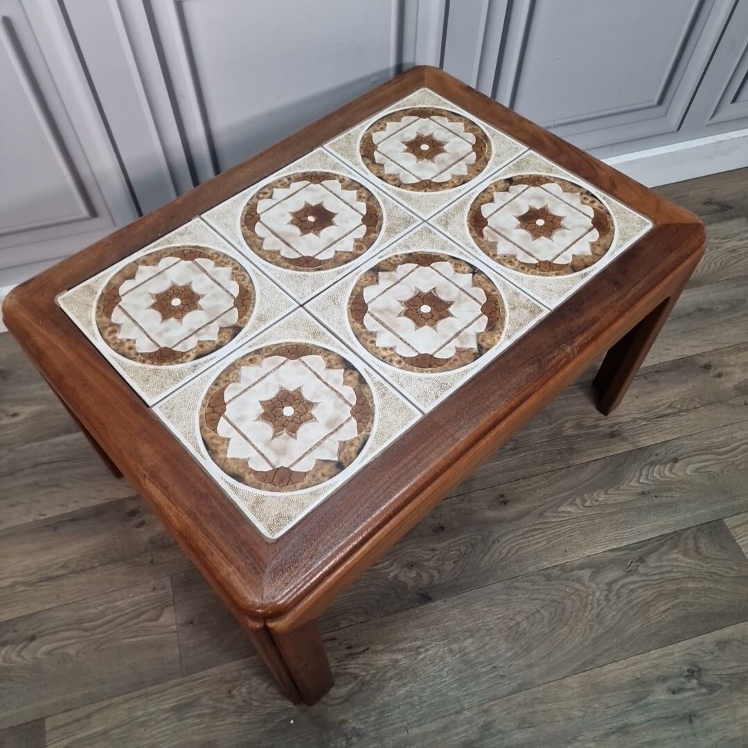 Vintage G Plan Coffee Table Mid Century Teak Tile Topped  Scandi Retro Tiles photo Furniture