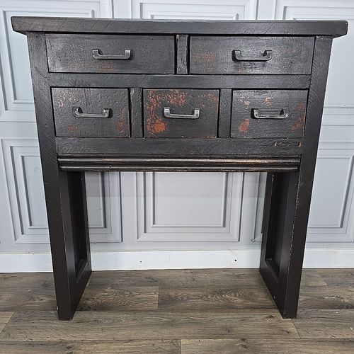 Rustic Reclaimed Console Table Solid Wooden Hall Vintage Drawers Primitive photo vinterior