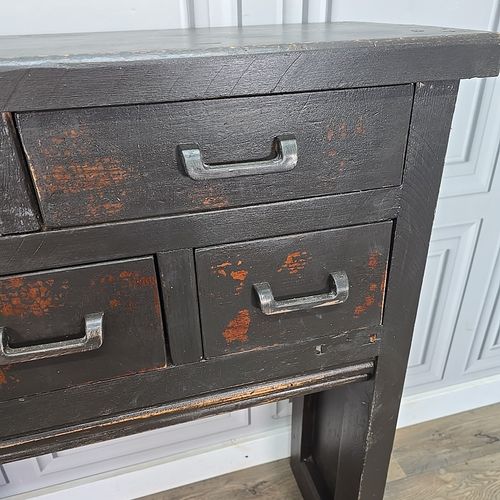 photo furniture Rustic Reclaimed Console Table Solid Wooden Hall Vintage Drawers Primitive