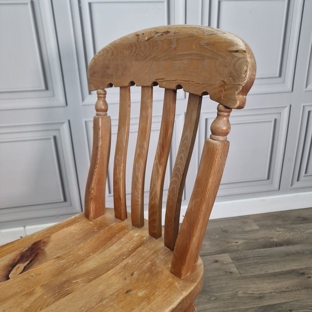 photo furniture Antique Victorian Rustic Chair Turned Farmhouse Country  Solid Wooden Seat