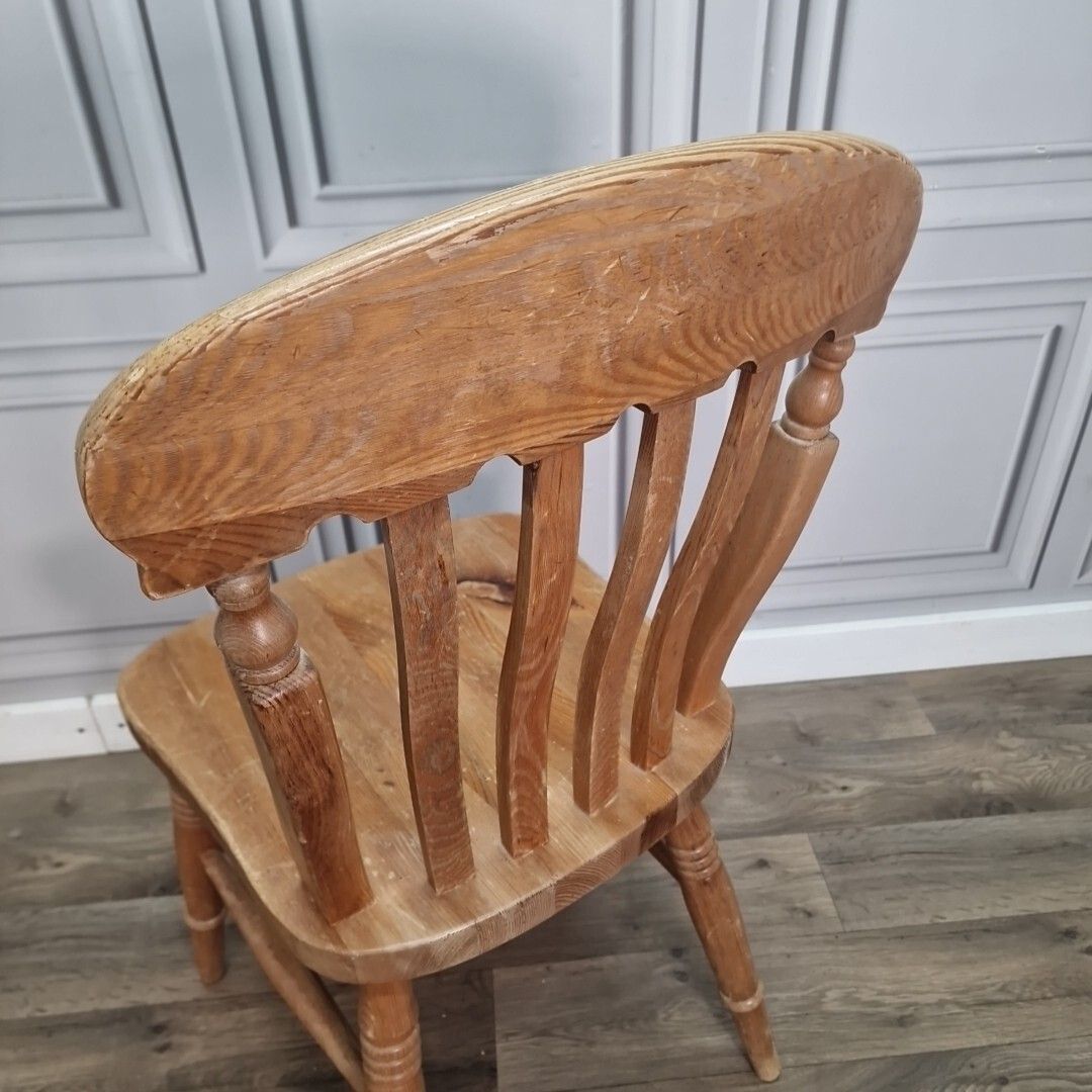photo buy Antique Victorian Rustic Chair Turned Farmhouse Country  Solid Wooden Seat