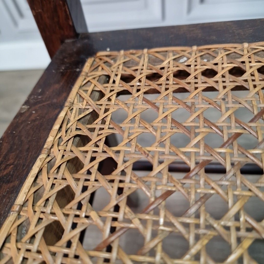 photo buy Antique Decorative Cane Chair Occasional Ladder Back Bedroom Window Vintage