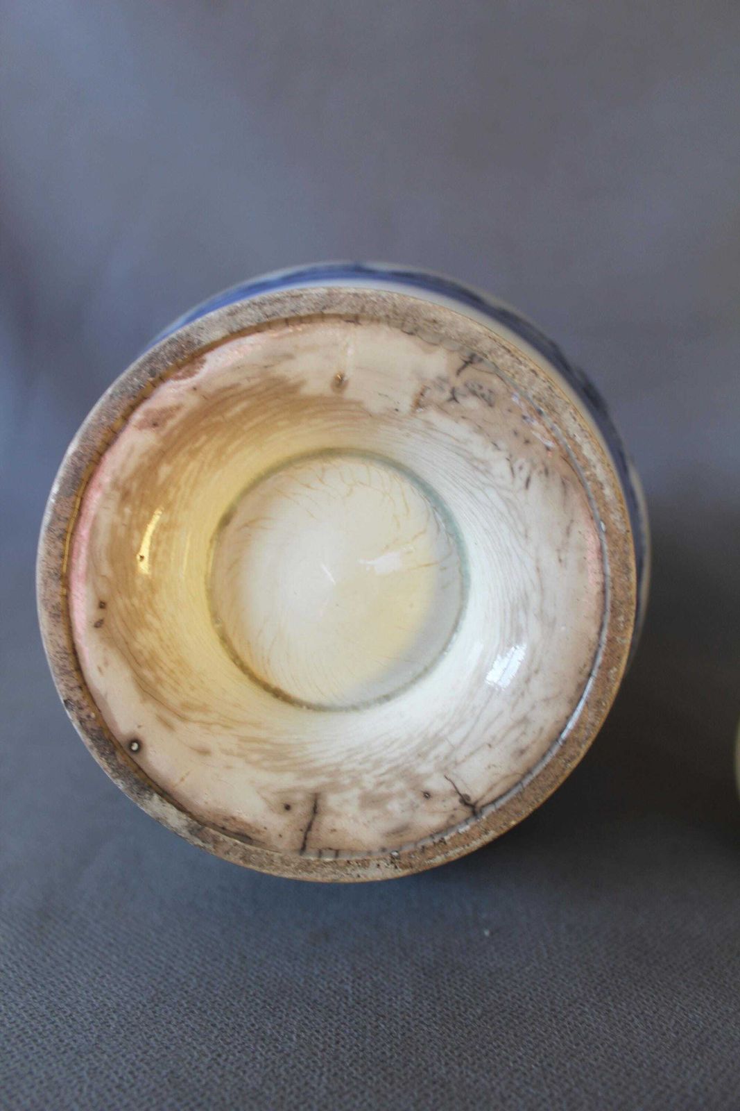 Antiek 19e Eeuws Aardewerken Grote Koffiepot, Wit Met Handgeschilderd Blauw Uienpatroon, Drakenkop Tuit, Deksel Niet Bijbehorend photo buy