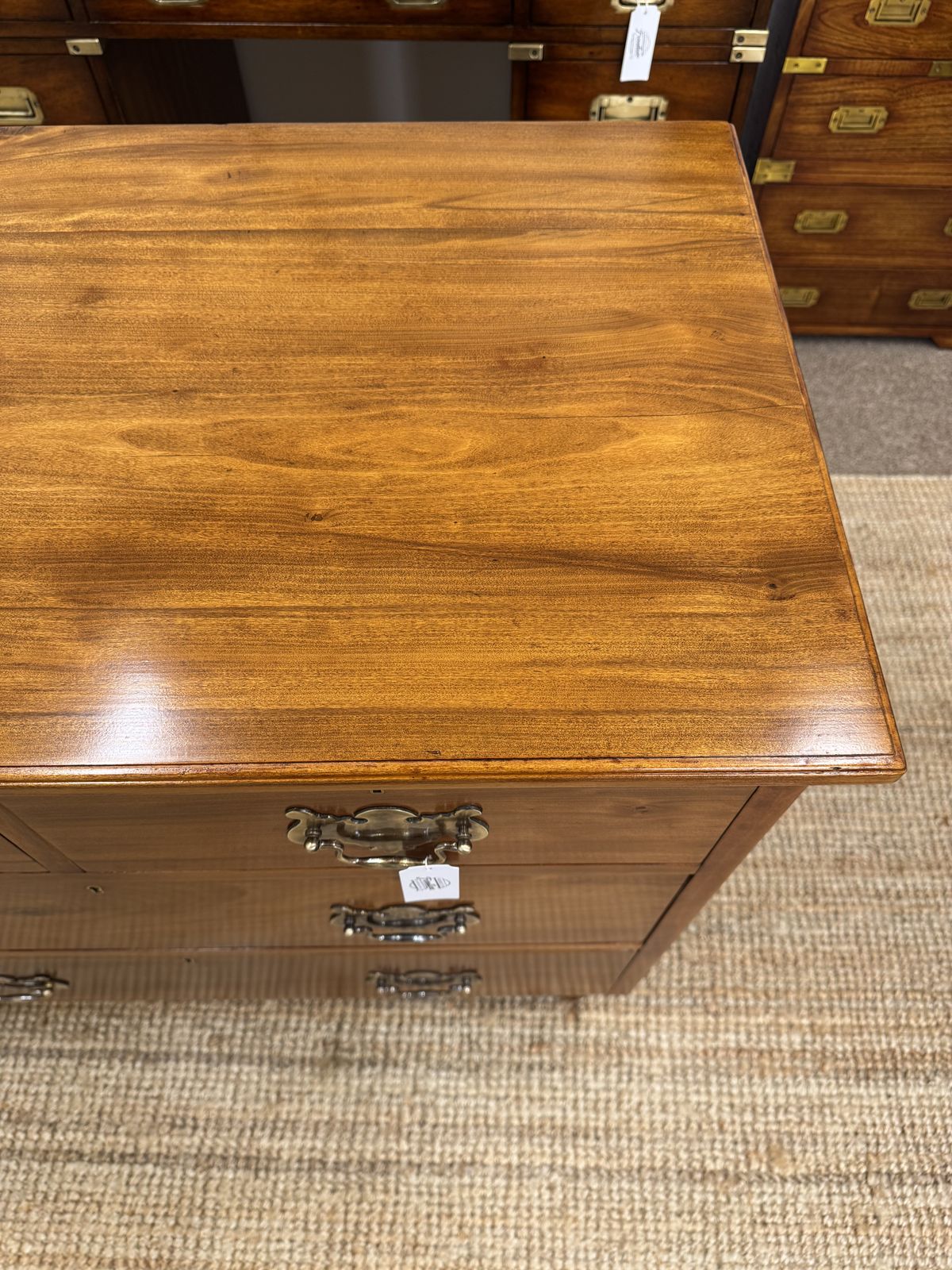 Edwardian Golden Satin Chest Of Drawers photo Furniture