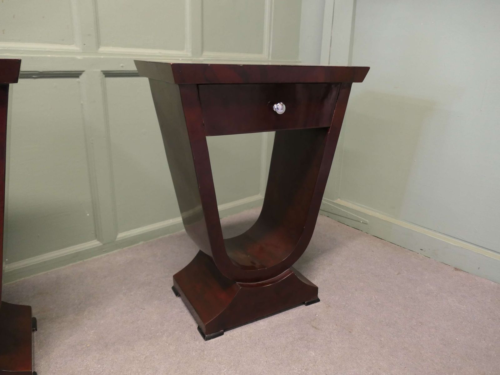 A Exceptional Pair Of Art Deco Design Bedside Or Lamp Tables photo for sale