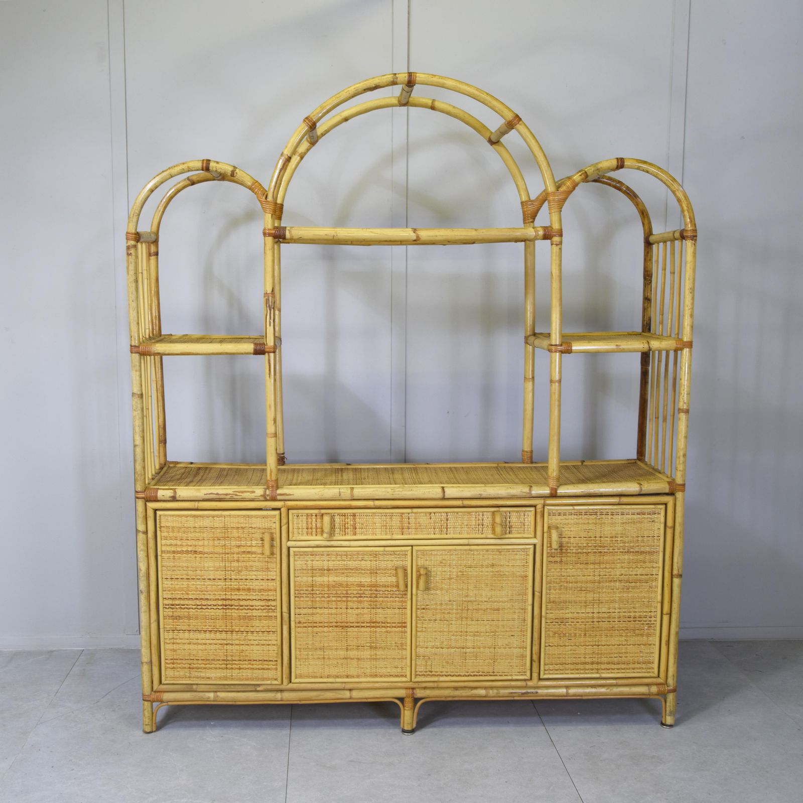Viavai Del Sud Cabinet In Bamboo And Rattan 1960s photo for sale