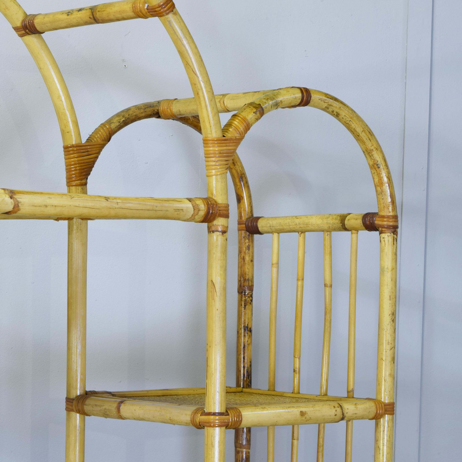 Viavai Del Sud Cabinet In Bamboo And Rattan 1960s photo vintage