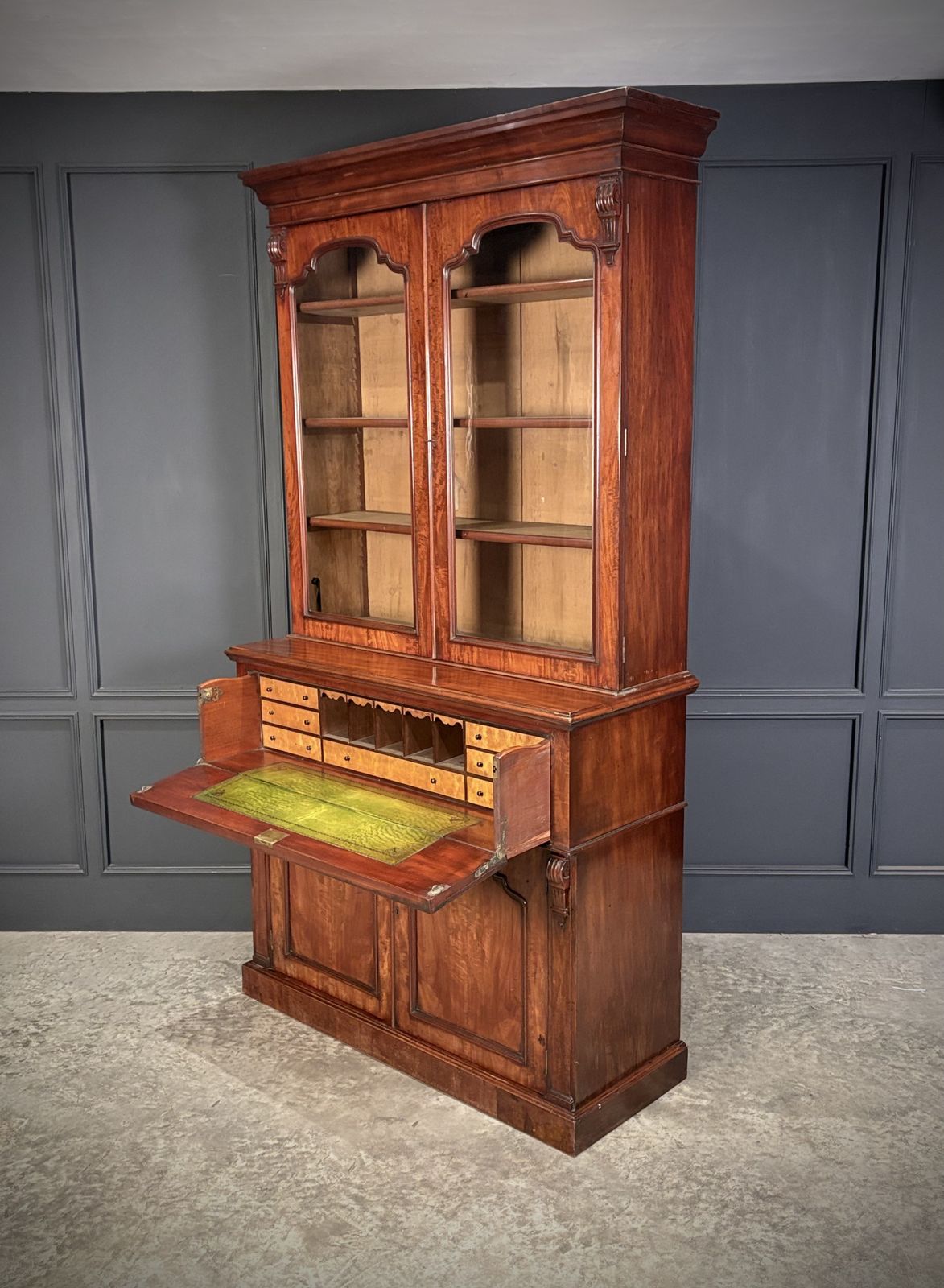 Furniture Victorian Mahogany Secrétaire Bookcase photo