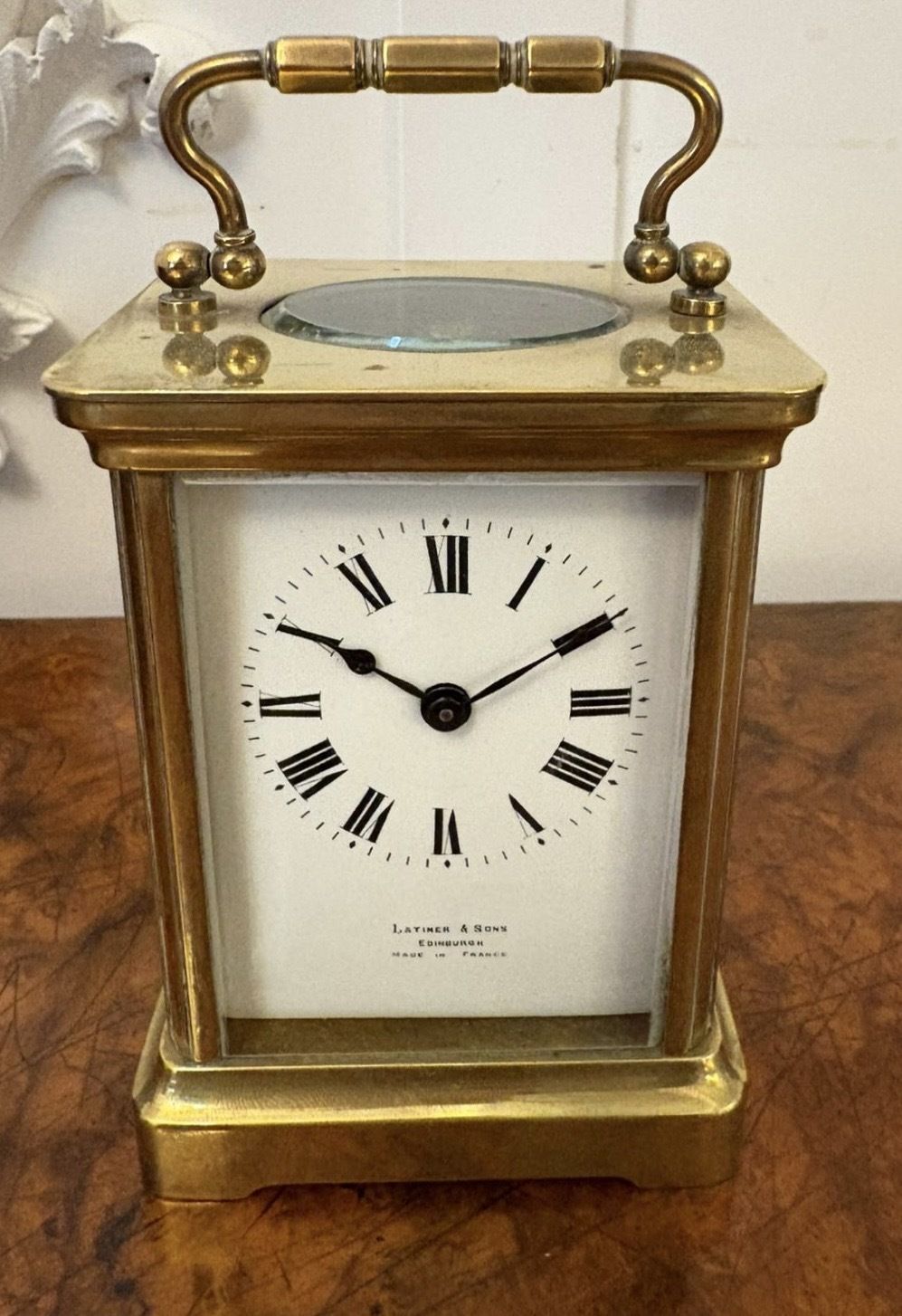 Antique French Brass Carriage Clock – Latshea & Sons Edinburgh photo vinterior