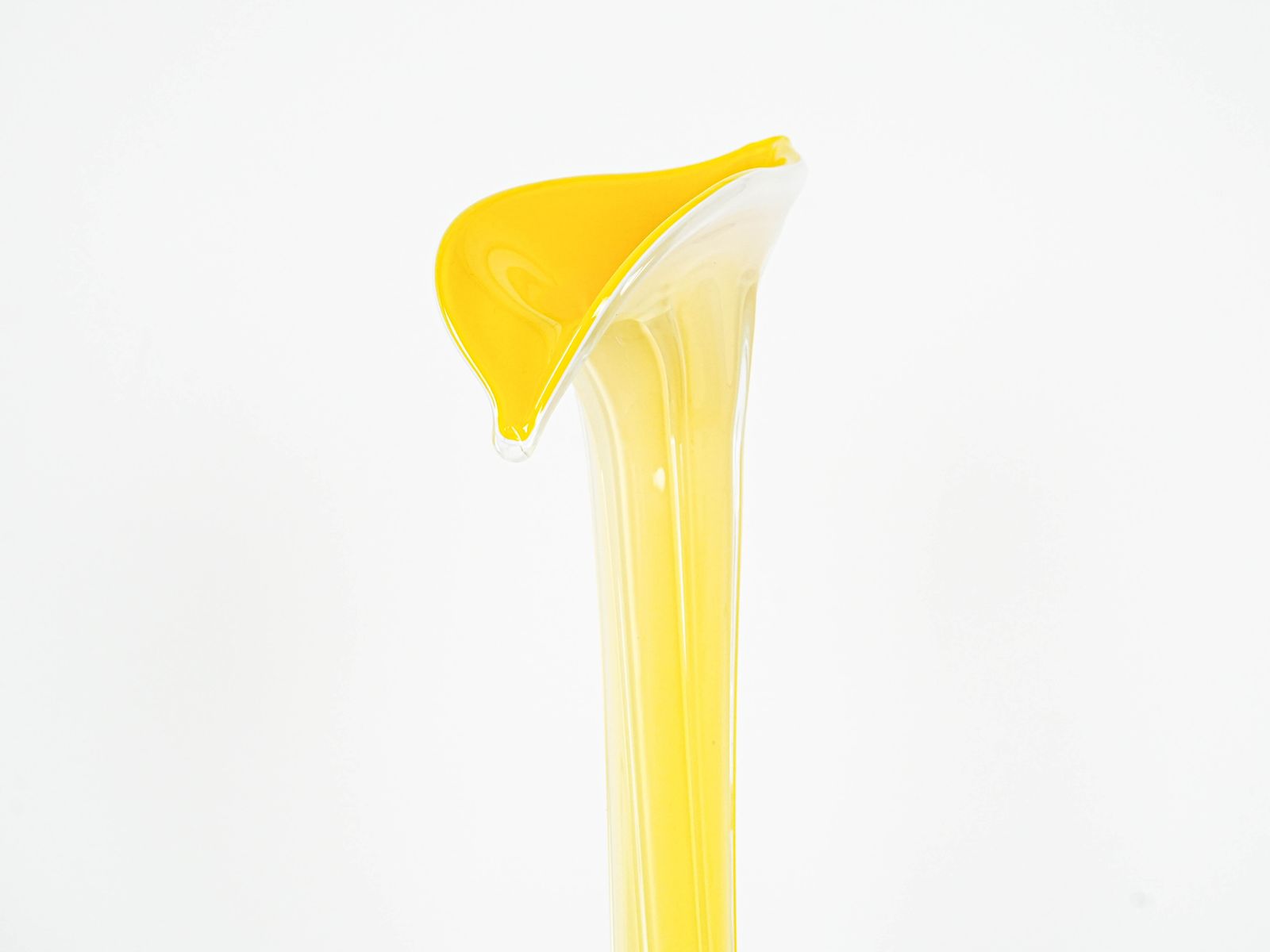 Gele Vaas, Murano Glas, Italiaans Design, Jaren 1970, Made In Italy photo vinterior