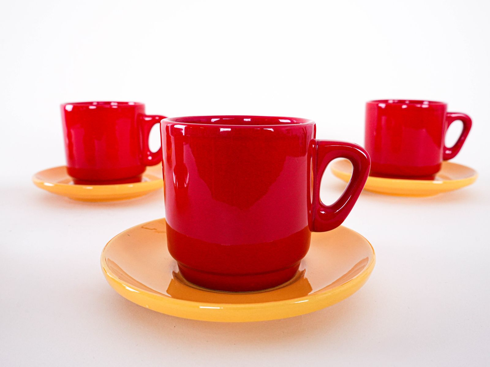 Set Keramische Mokken, Italiaans Design, Jaren 1980, Made In Italy photo buy