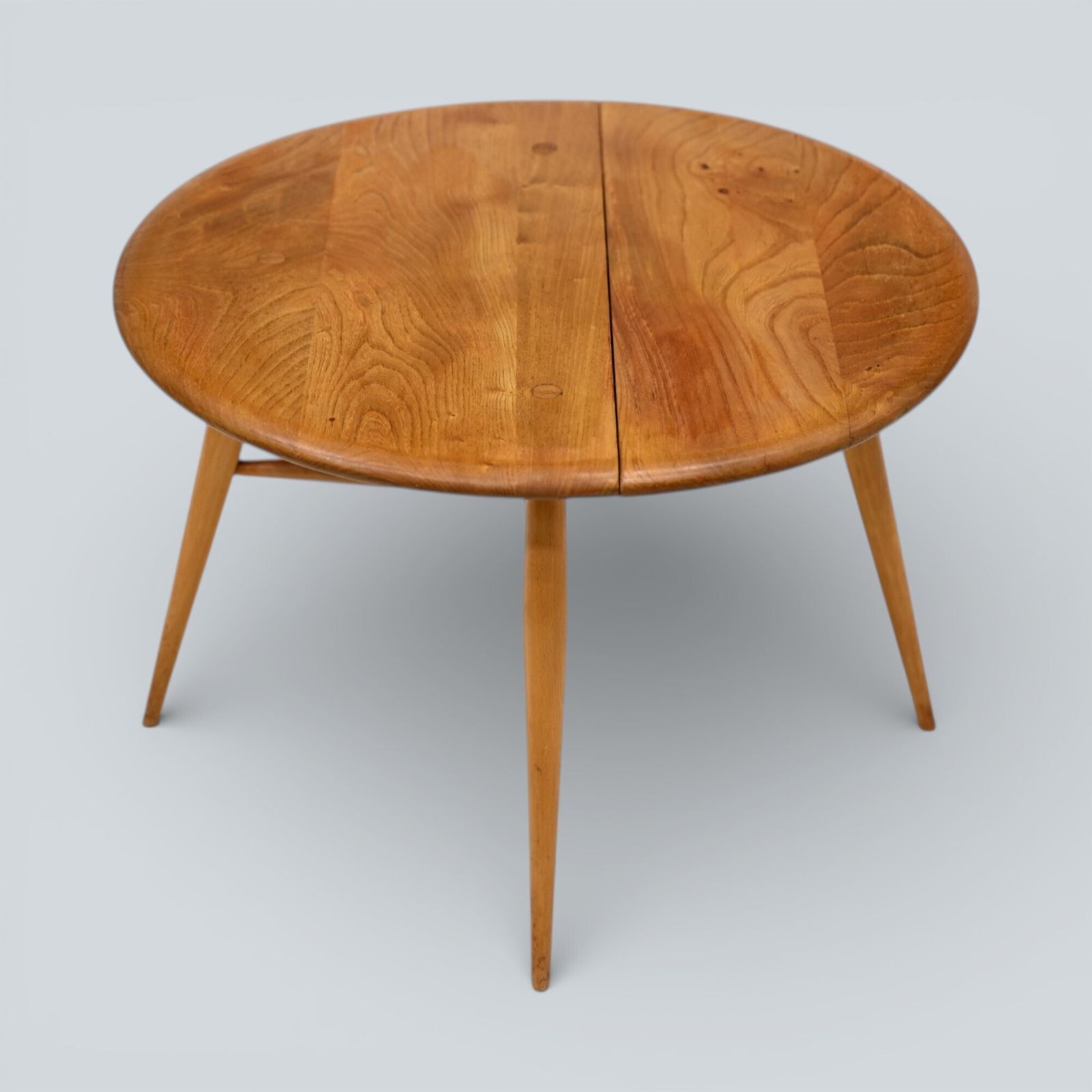 Ercol Round Coffee Table 1960s Retro Light Finish Free Uk Delivery photo furniture