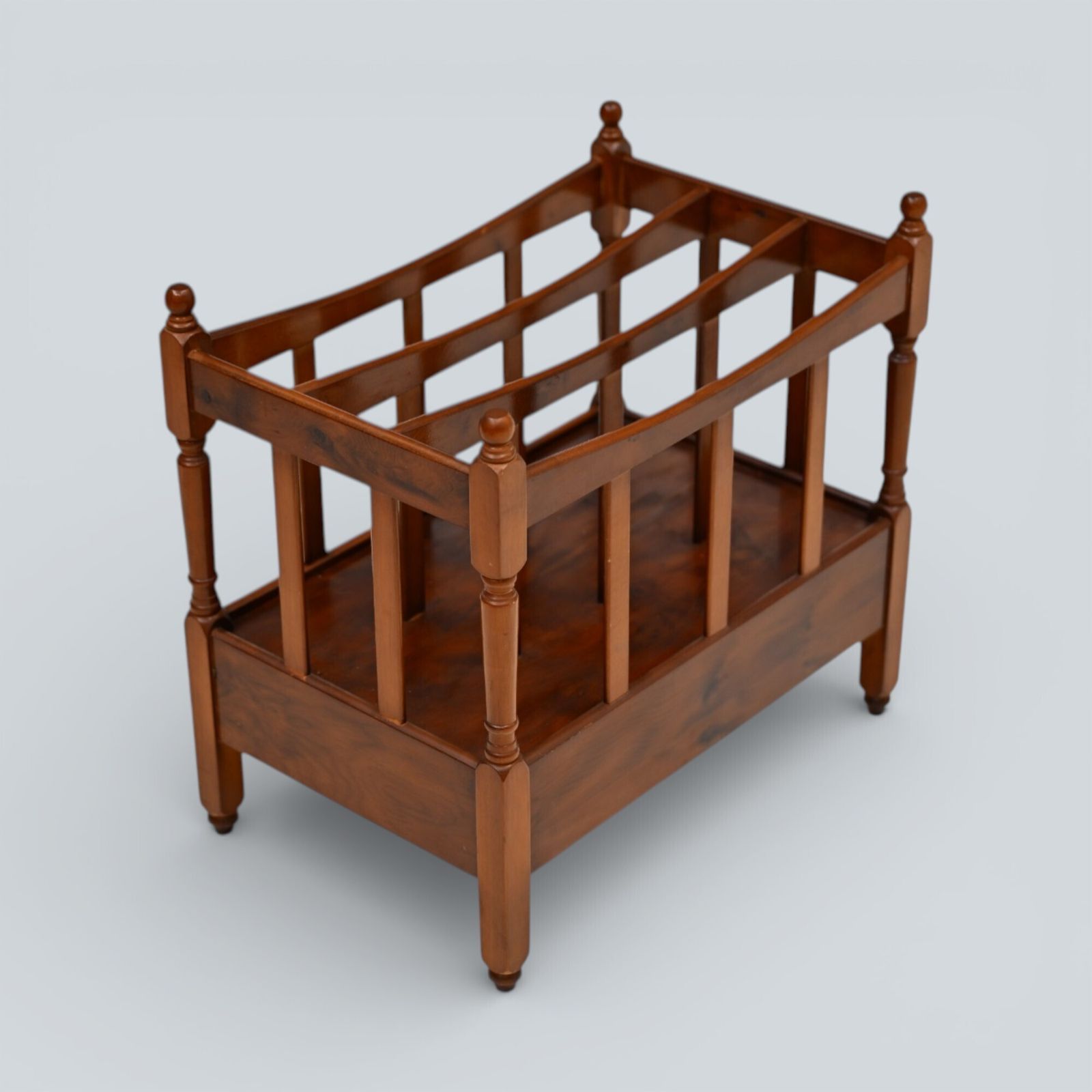 Mahogany/Teak Canterbury Magazine Paper Rack Free Nationwide Delivery photo Home Decor