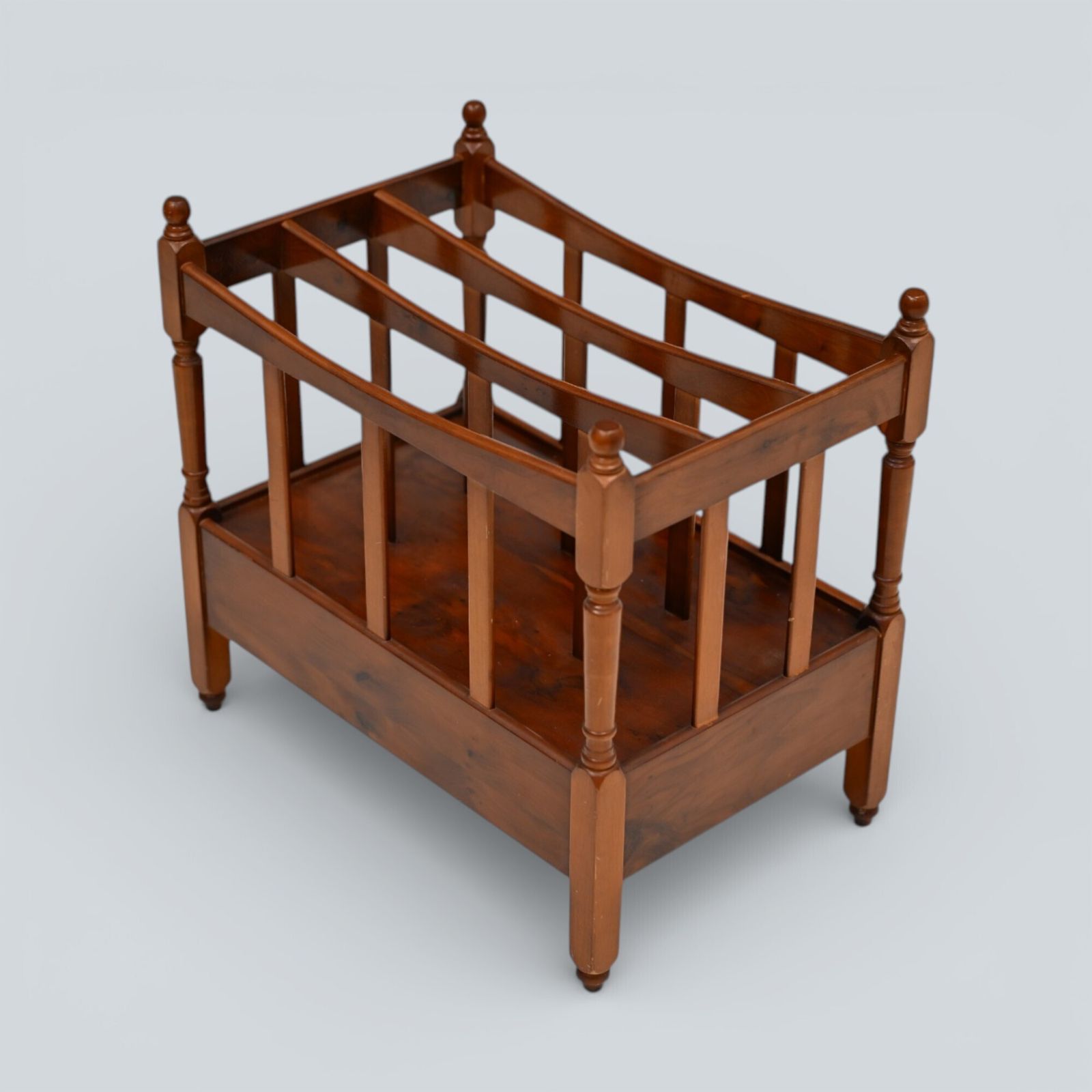 Mahogany/Teak Canterbury Magazine Paper Rack Free Nationwide Delivery photo vinterior