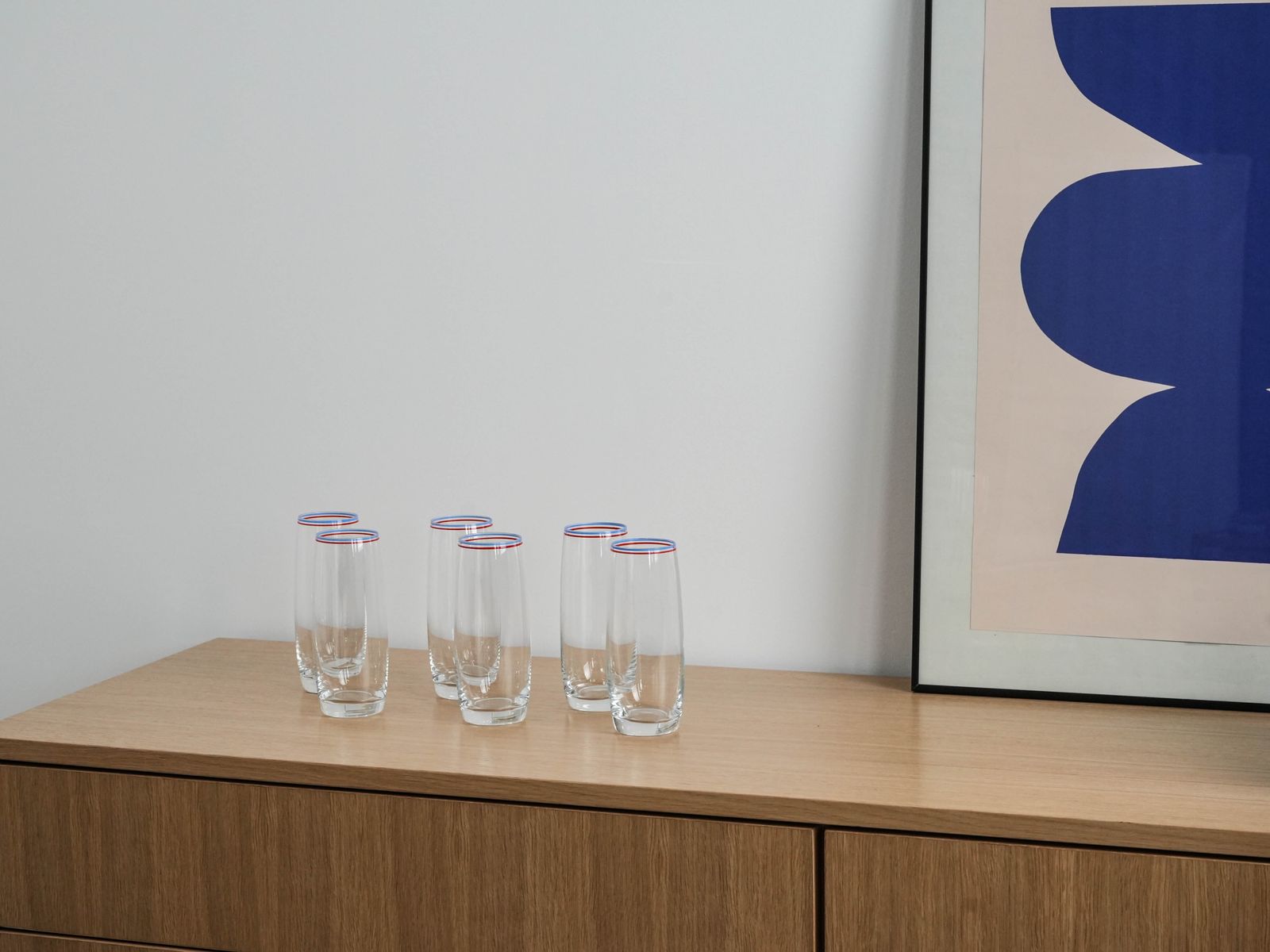 Set Of Six Glasses, Italian Design, 1970s, Made In Italy photo furniture