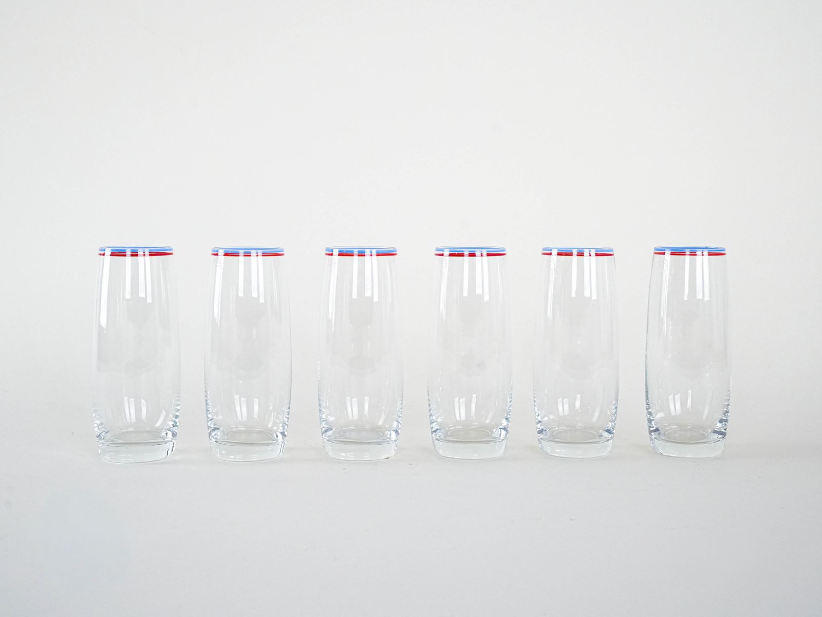 Set Of Six Glasses, Italian Design, 1970s, Made In Italy photo for sale