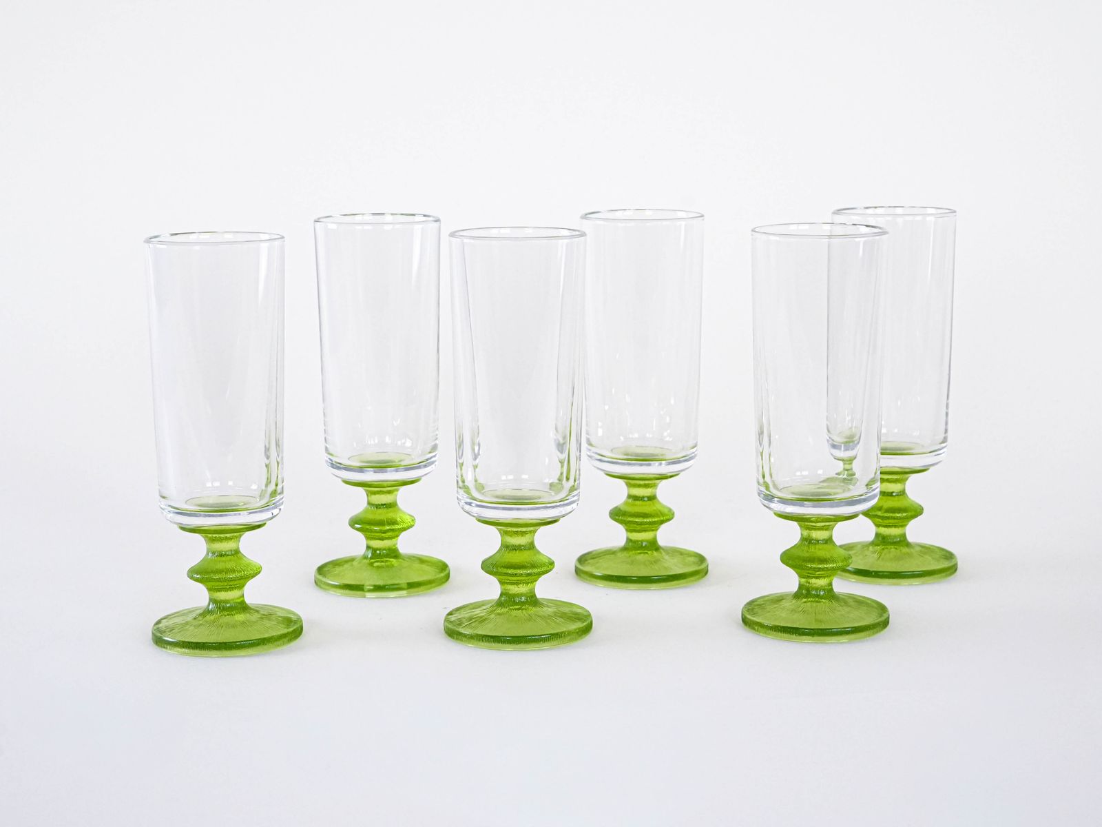 Set Of Six Glasses, Italian Design, 1970s, Made In Italy photo Home Decor