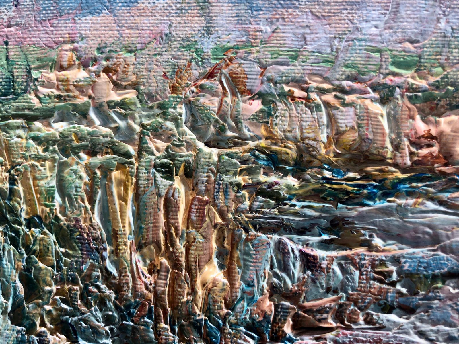 Angel Bertran Montserrat Mediterranean Marsh Landscape With Heavy Impasto Catalan Expressionist Oil Paint 1995s photo Art
