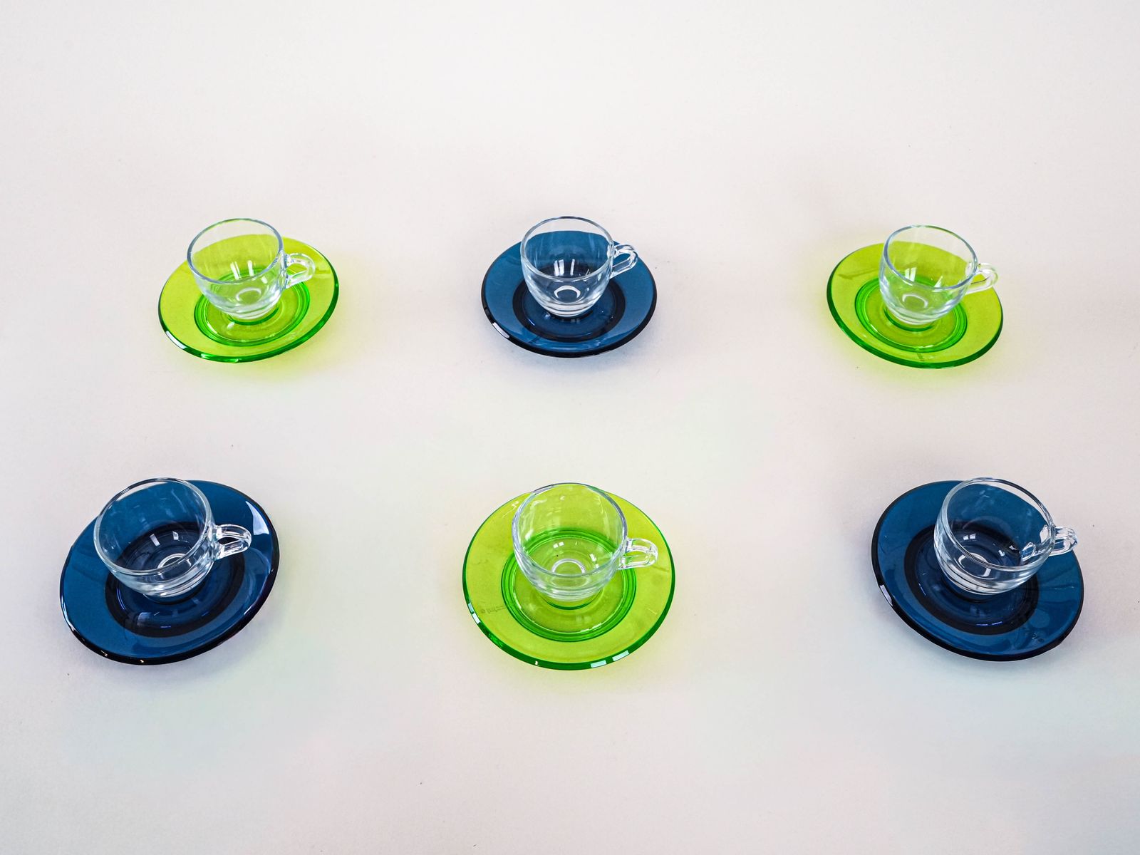 Set Of Glass Cups, Italian Design, 1970s, Manufactured By Fratelli Guzzini photo 269.0