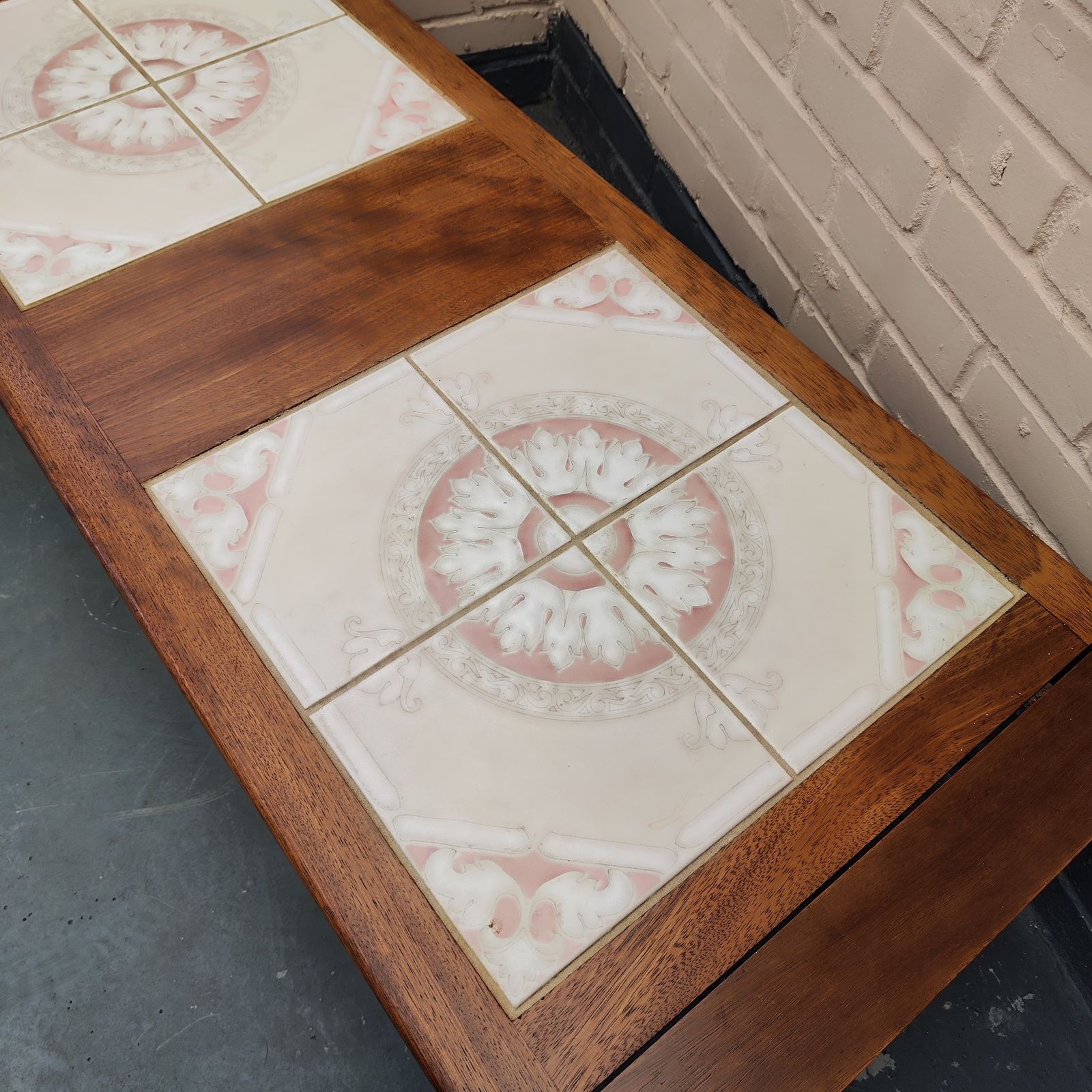 Danish Mid Century Teak Coffee Table With Ceramic Tile Top, 1970s photo Furniture