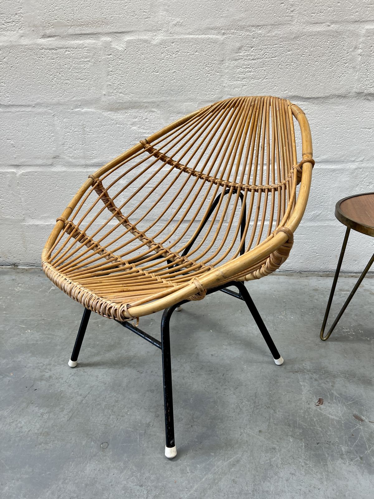 Rattan Cane Chair In The Manner Of Rohé Noordwolde, 1950s photo furniture