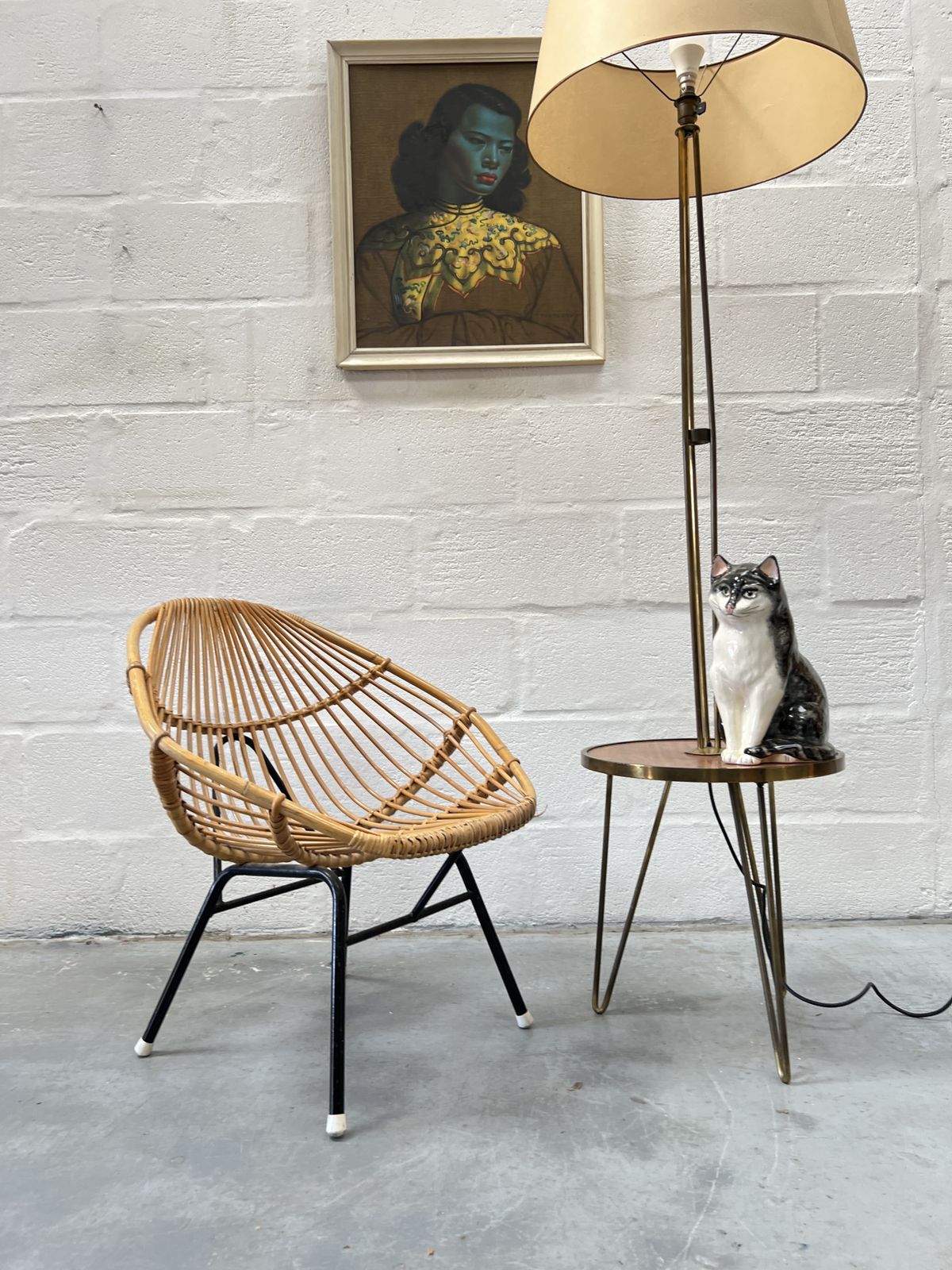 Rattan Cane Chair In The Manner Of Rohé Noordwolde, 1950s photo 247.0