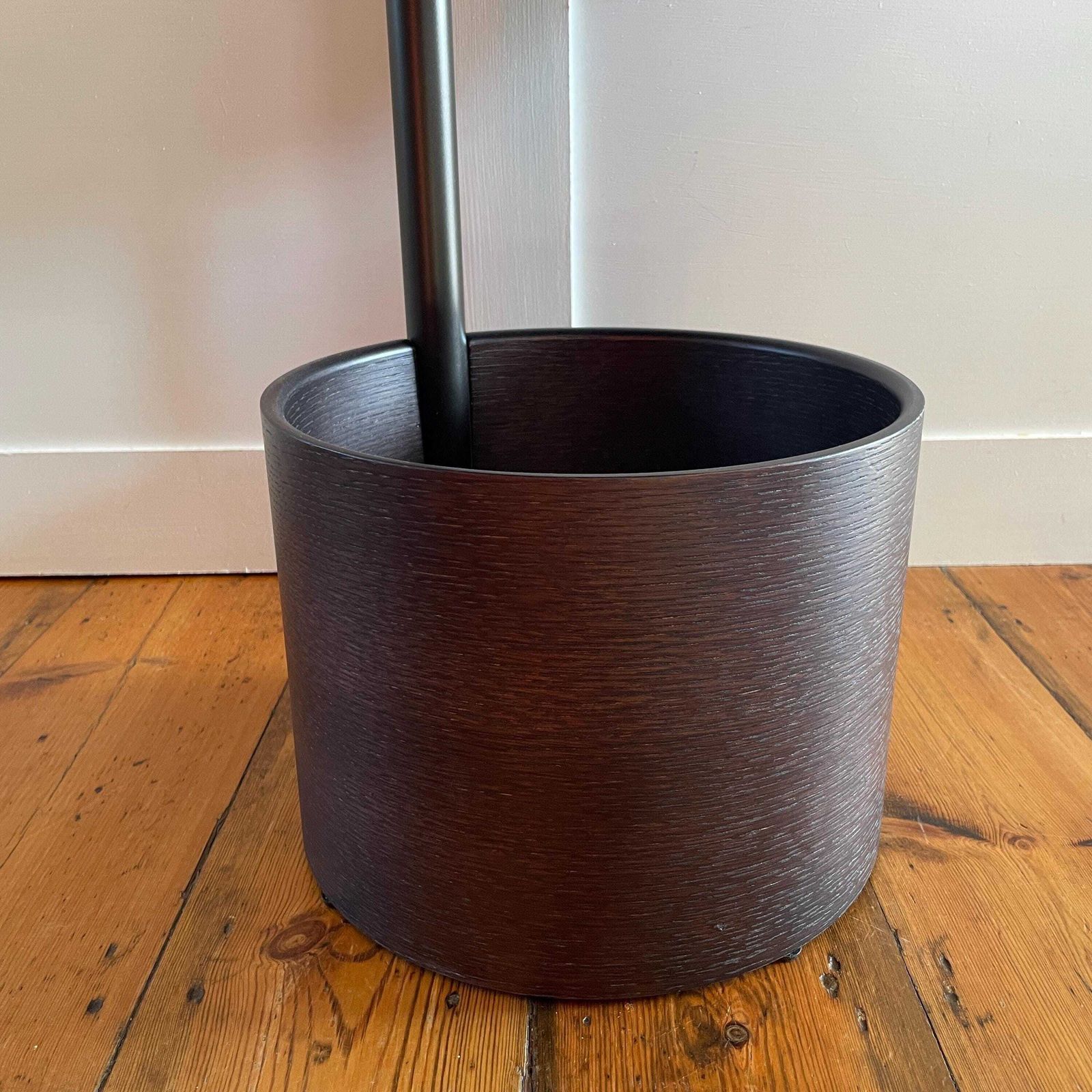 Maze Parasol Coffee Table Small Dark Oak Round Top Modern Contemporary Scandinavian Style Antrei Hartikainen photo for sale
